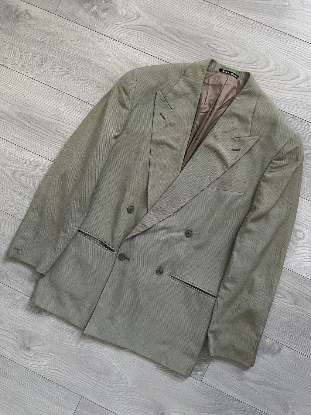 Emporio Armani 1980s Double-Breasted Pleated Suit - Size M Jacket / 30" Waist