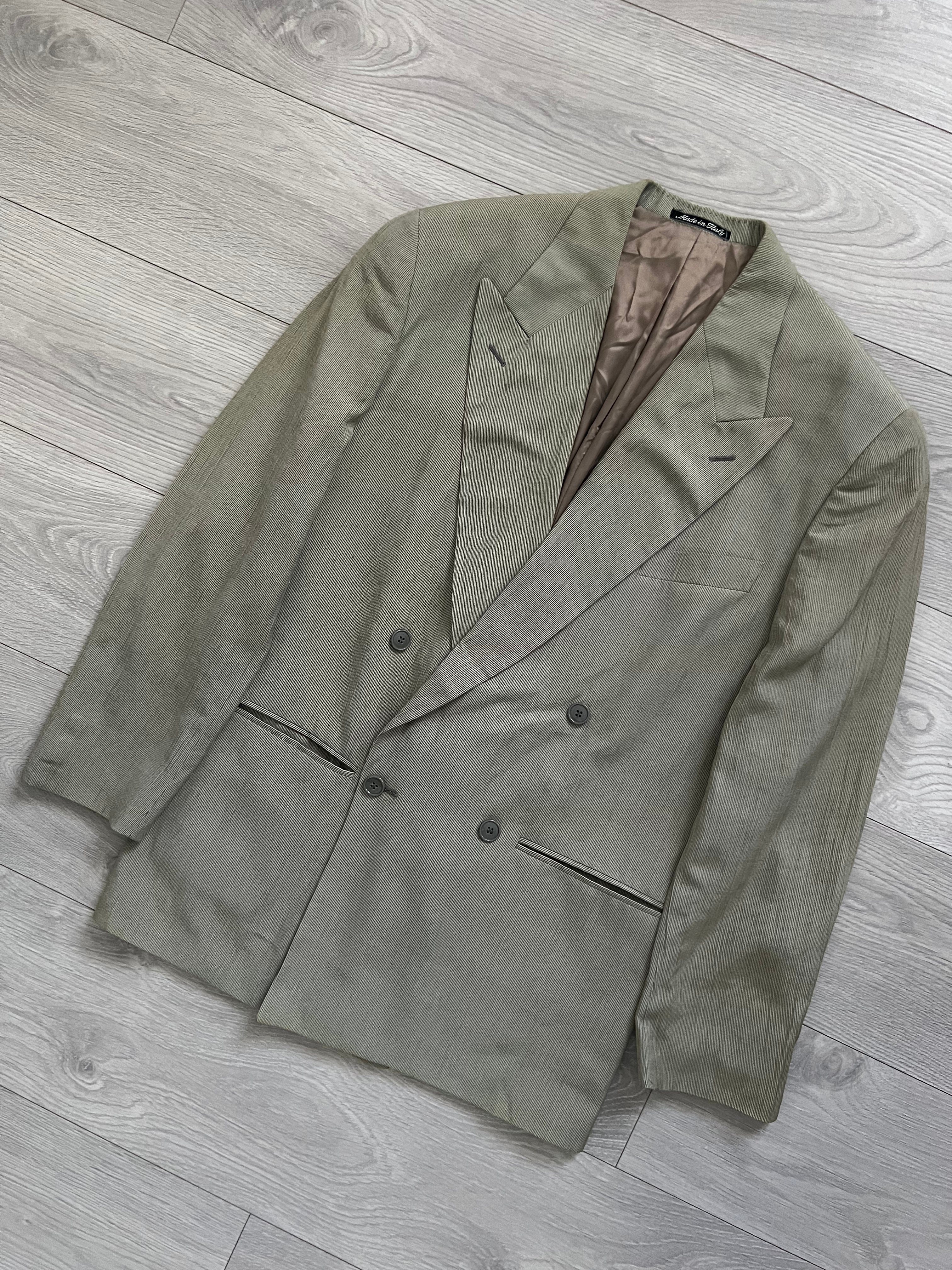 Emporio Armani 1980s Double-Breasted Pleated Suit - Size M Jacket / 30" Waist