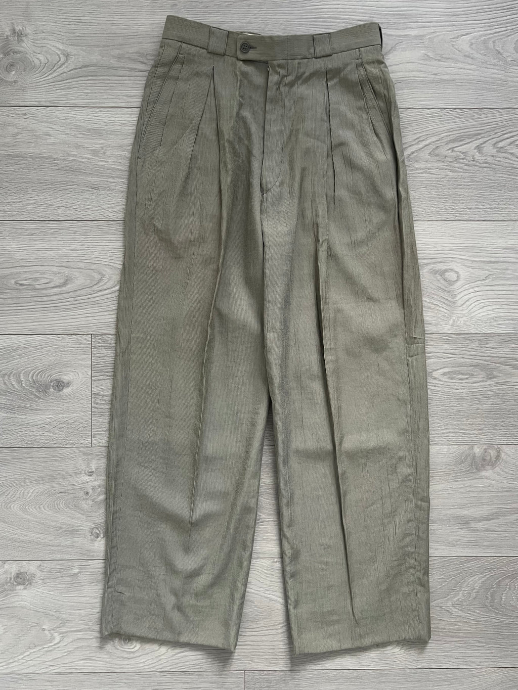 Emporio Armani 1980s Double-Breasted Pleated Suit - Size M Jacket / 30" Waist