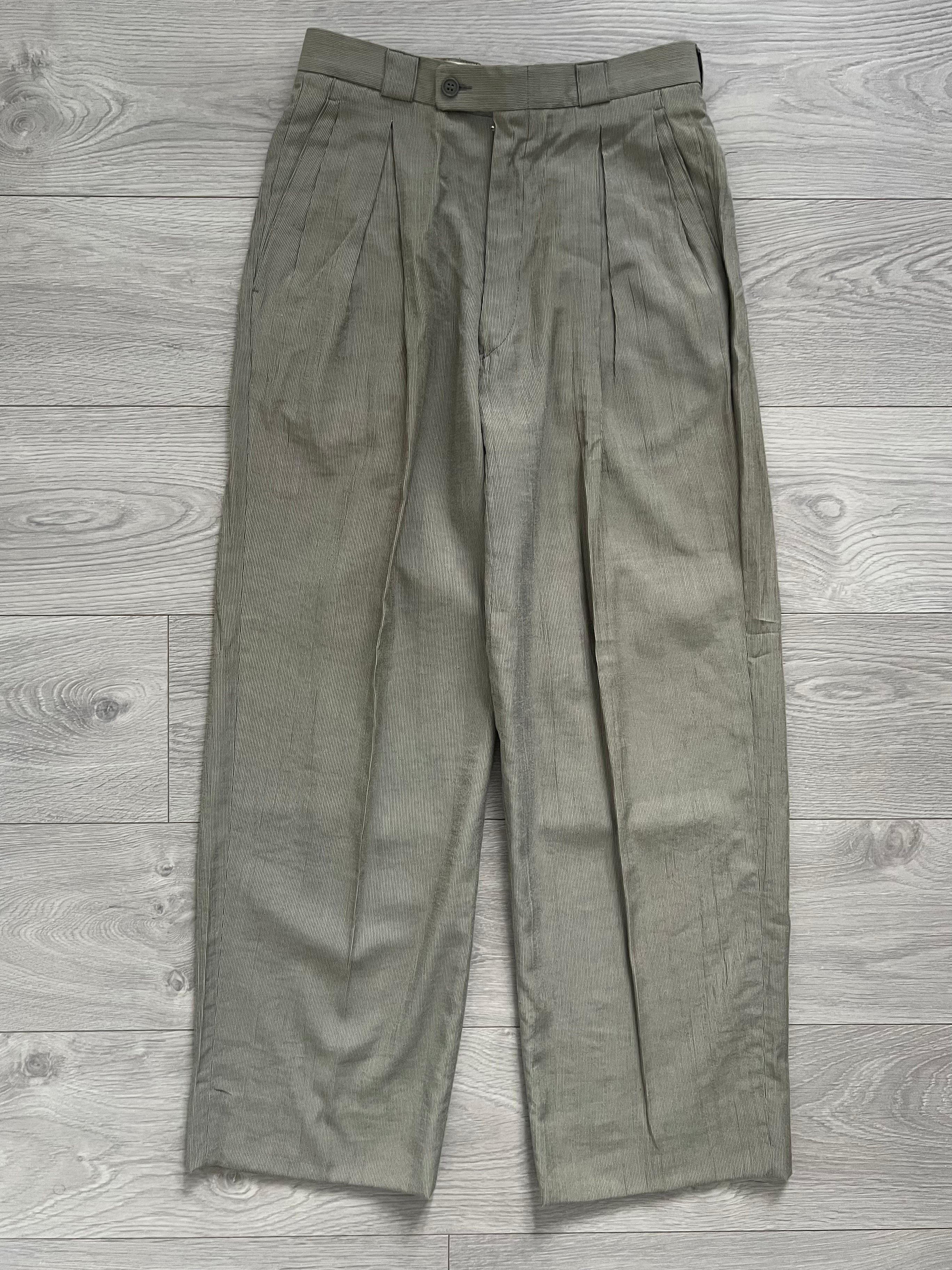 Emporio Armani 1980s Double-Breasted Pleated Suit - Size M Jacket / 30" Waist