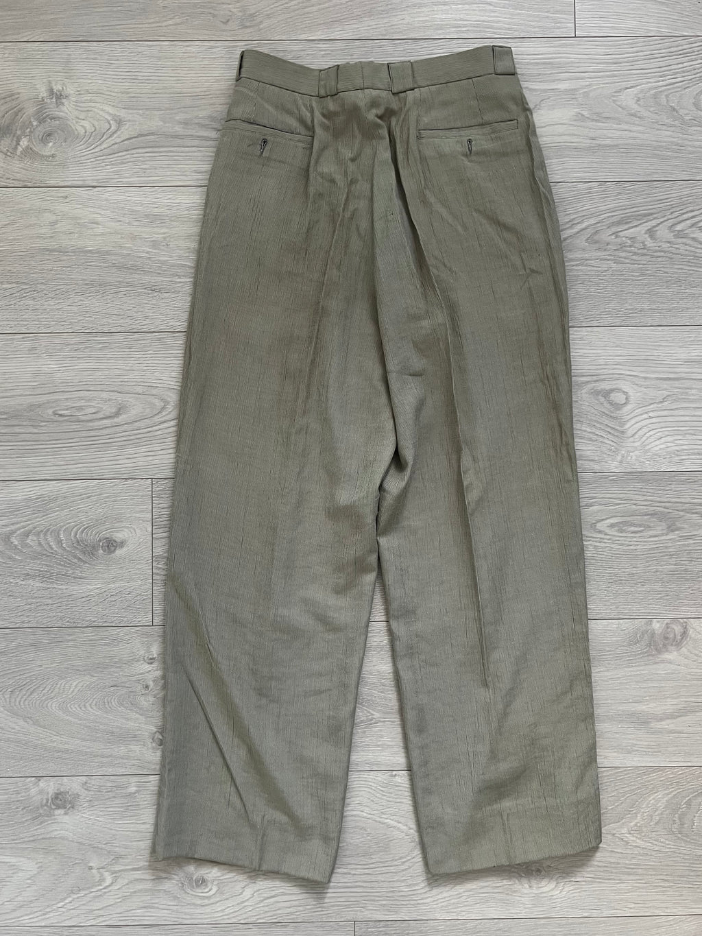 Emporio Armani 1980s Double-Breasted Pleated Suit - Size M Jacket / 30" Waist