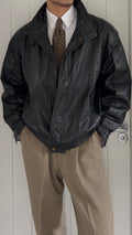Valentino 1980s Panelled Soft Leather Jacket - Size L