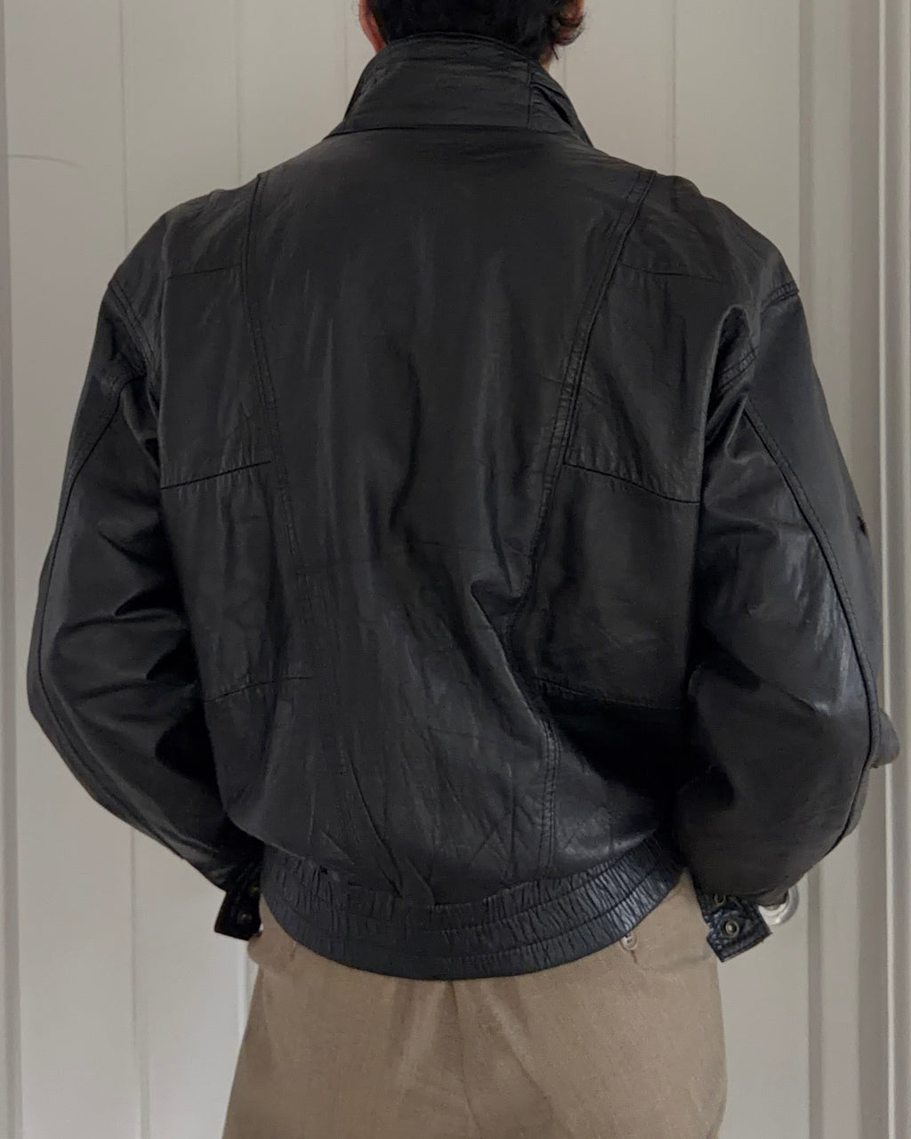 Valentino 1980s Panelled Soft Leather Jacket - Size L