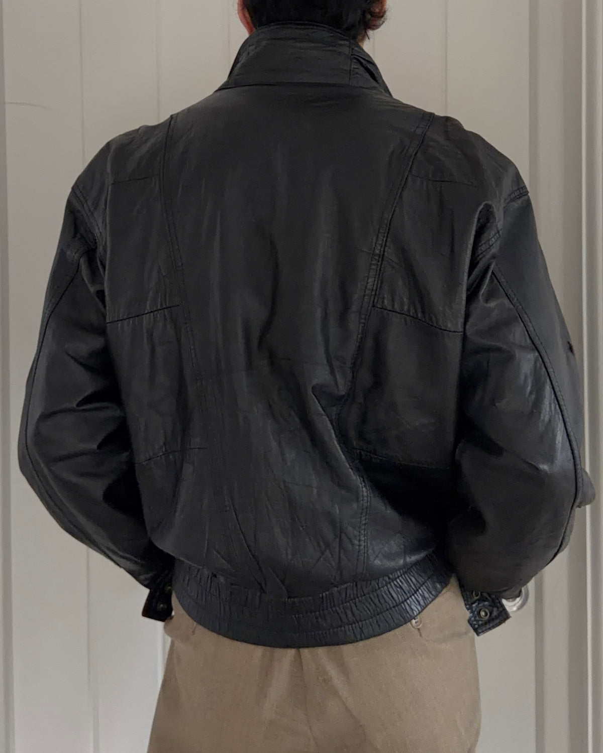 Valentino 1980s Panelled Soft Leather Jacket - Size L
