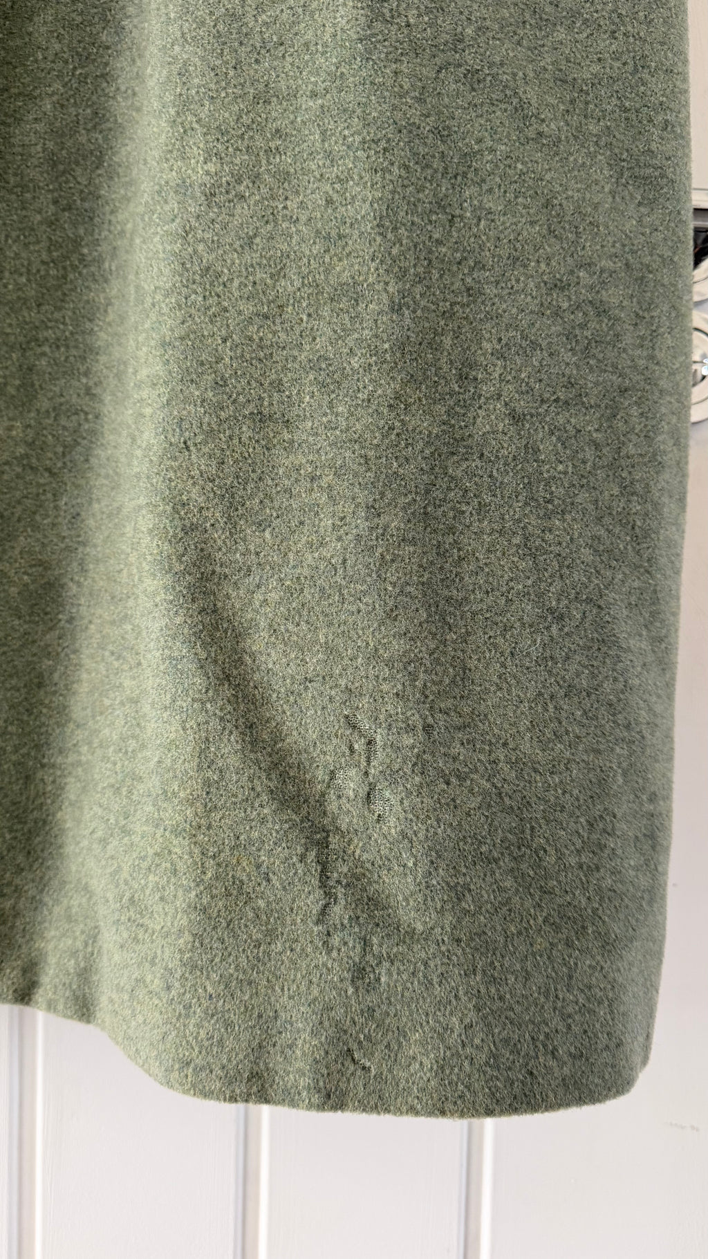 Hugo Boss 1980s Wool Balmacaan Overcoat Sage Green - Size M