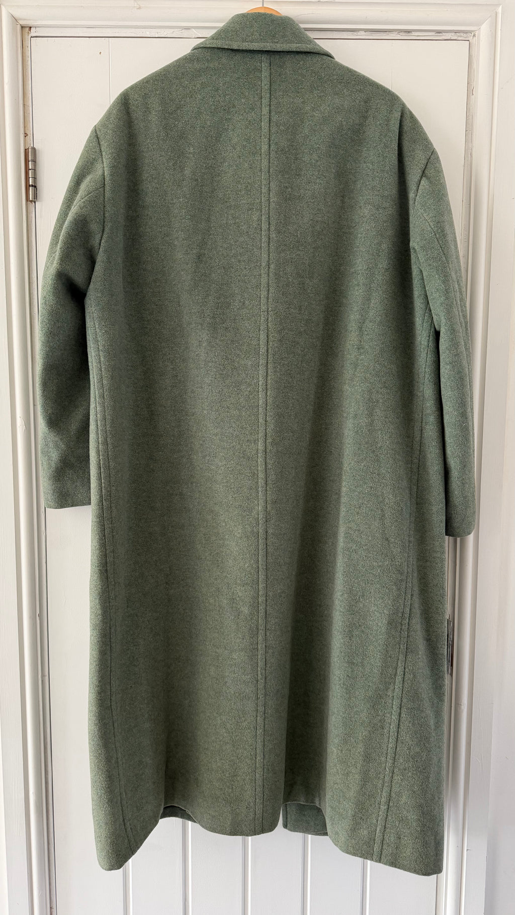 Hugo Boss 1980s Wool Balmacaan Overcoat Sage Green - Size M