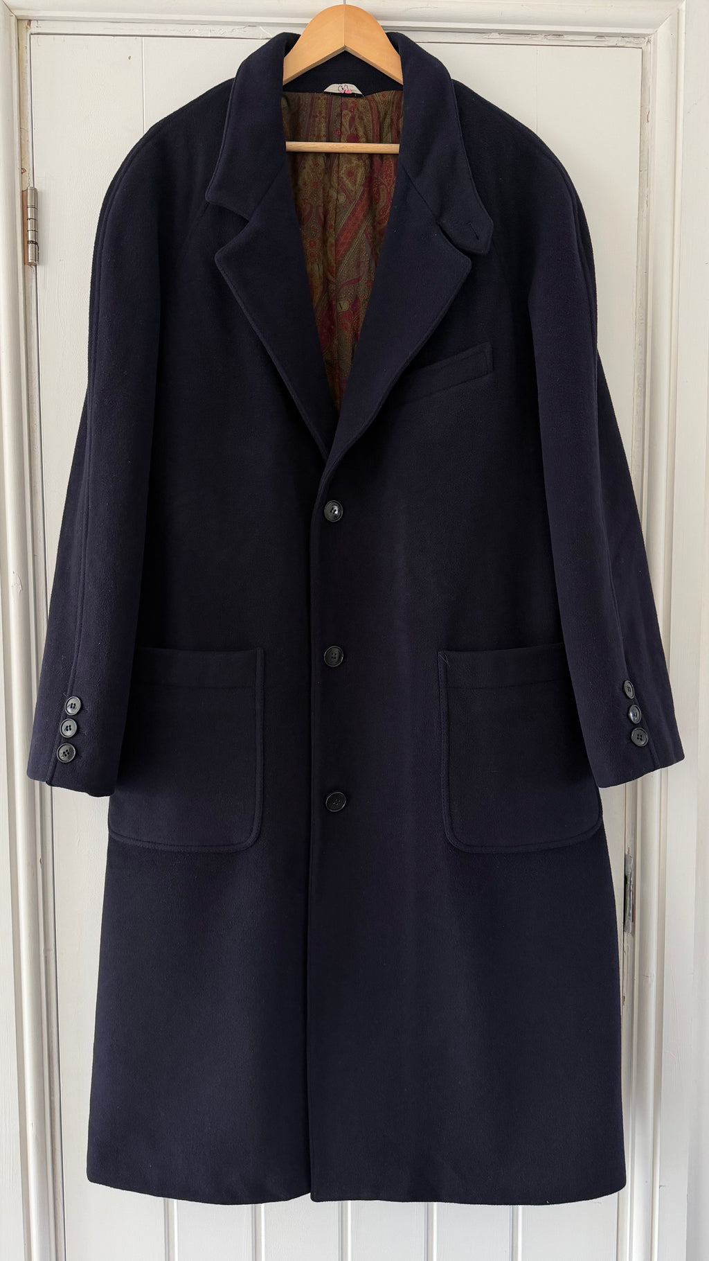 Valentino 1980s Quilt Lined Wool Coat - Size XL