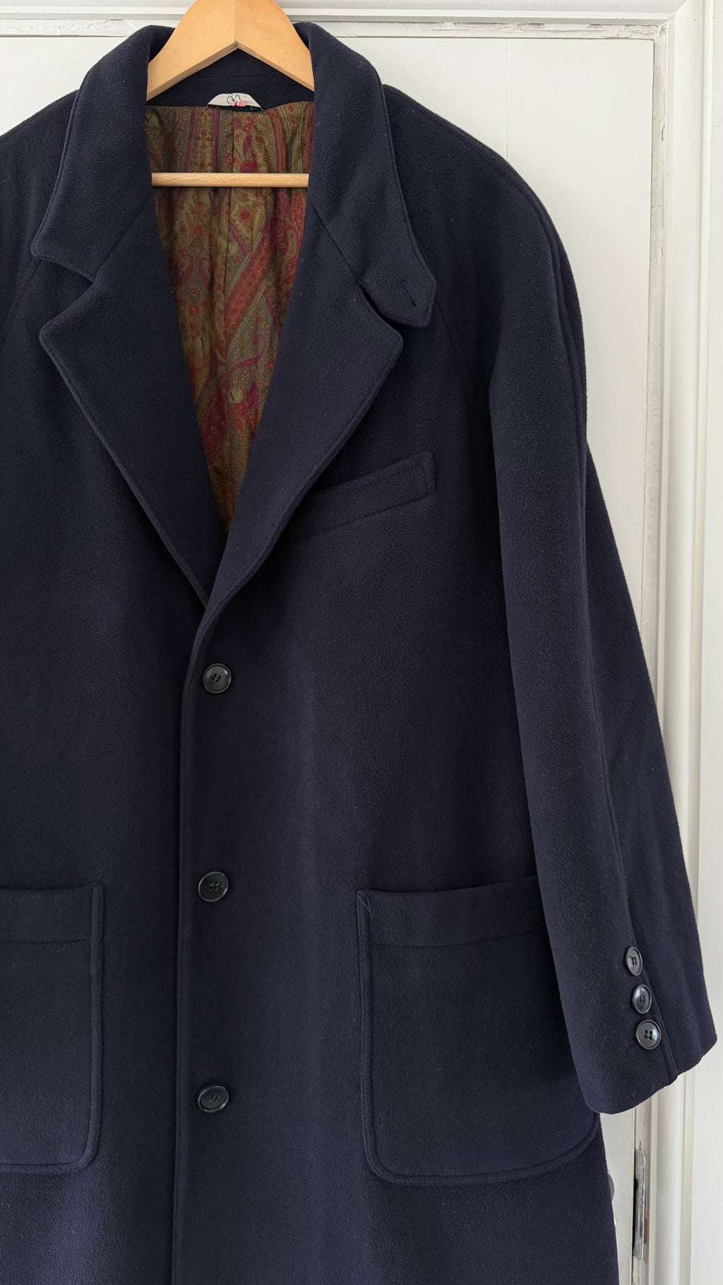 Valentino 1980s Quilt Lined Wool Coat - Size XL