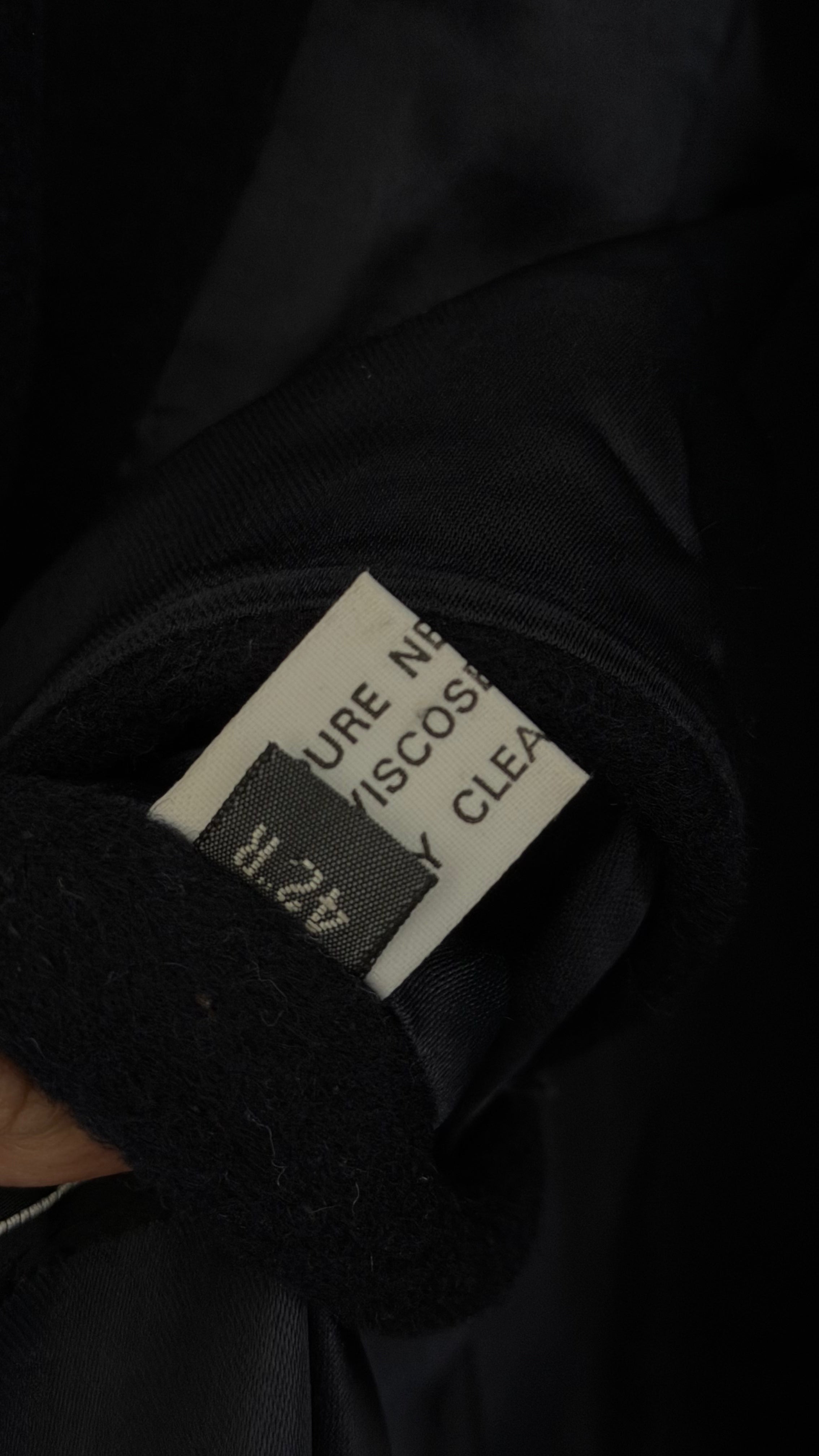 1990s Vintage Made in England Wool Navy Coat - Size L