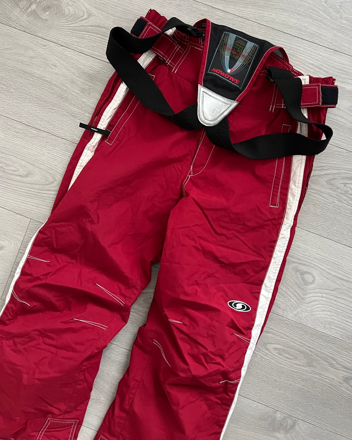 Salomon 1990s Insulated Waterproof Ski Pants Salopettes - Size 32 to 34