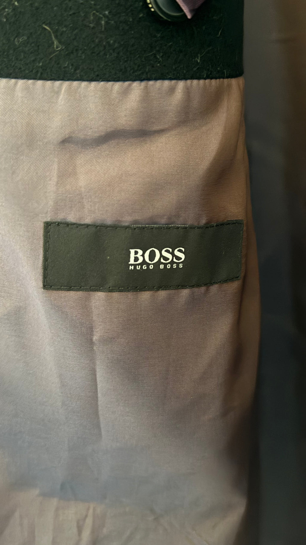 Hugo Boss 1990s Wool Coat Black - Size XL