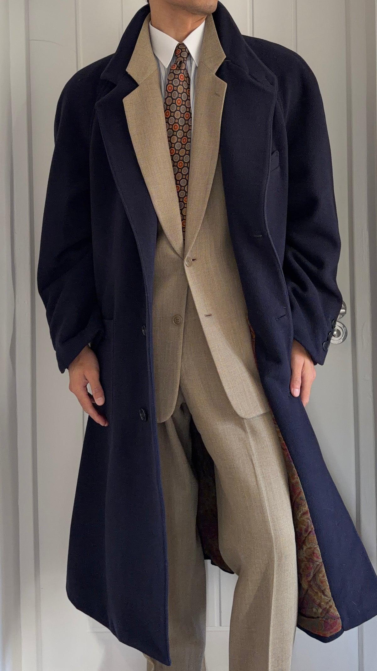 Valentino 1980s Quilt Lined Wool Coat - Size XL