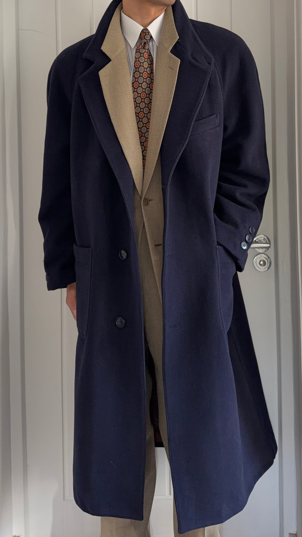Valentino 1980s Quilt Lined Wool Coat - Size XL
