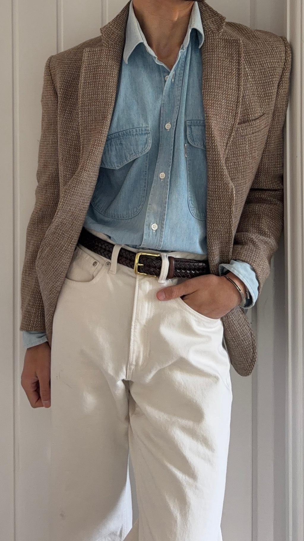Valentino 1980s Denim Cotton Shirt - Size M