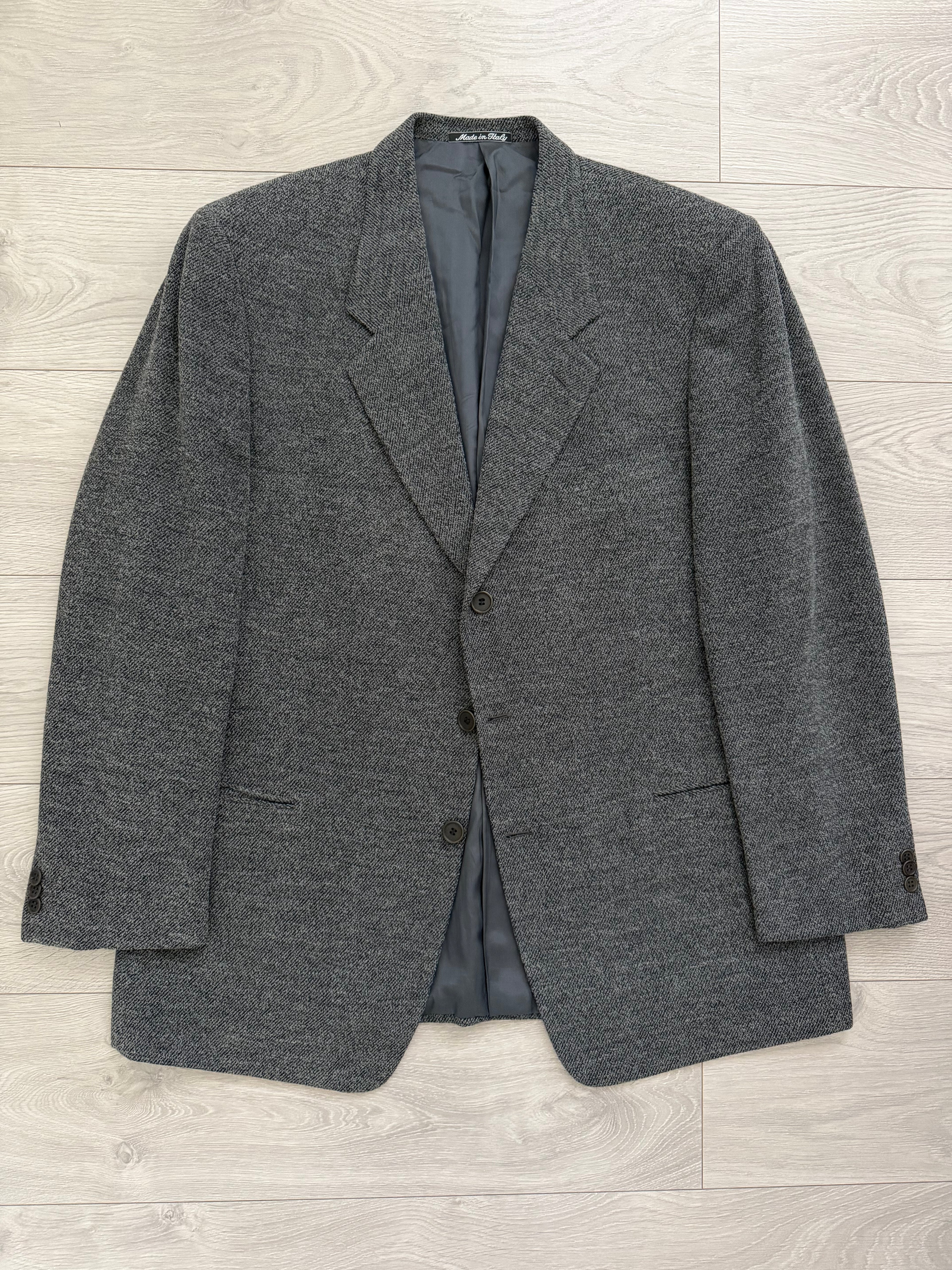 Giorgio Armani 1980s 3B Textured Wool Nylon Sport Jacket Blazer - Size XXL