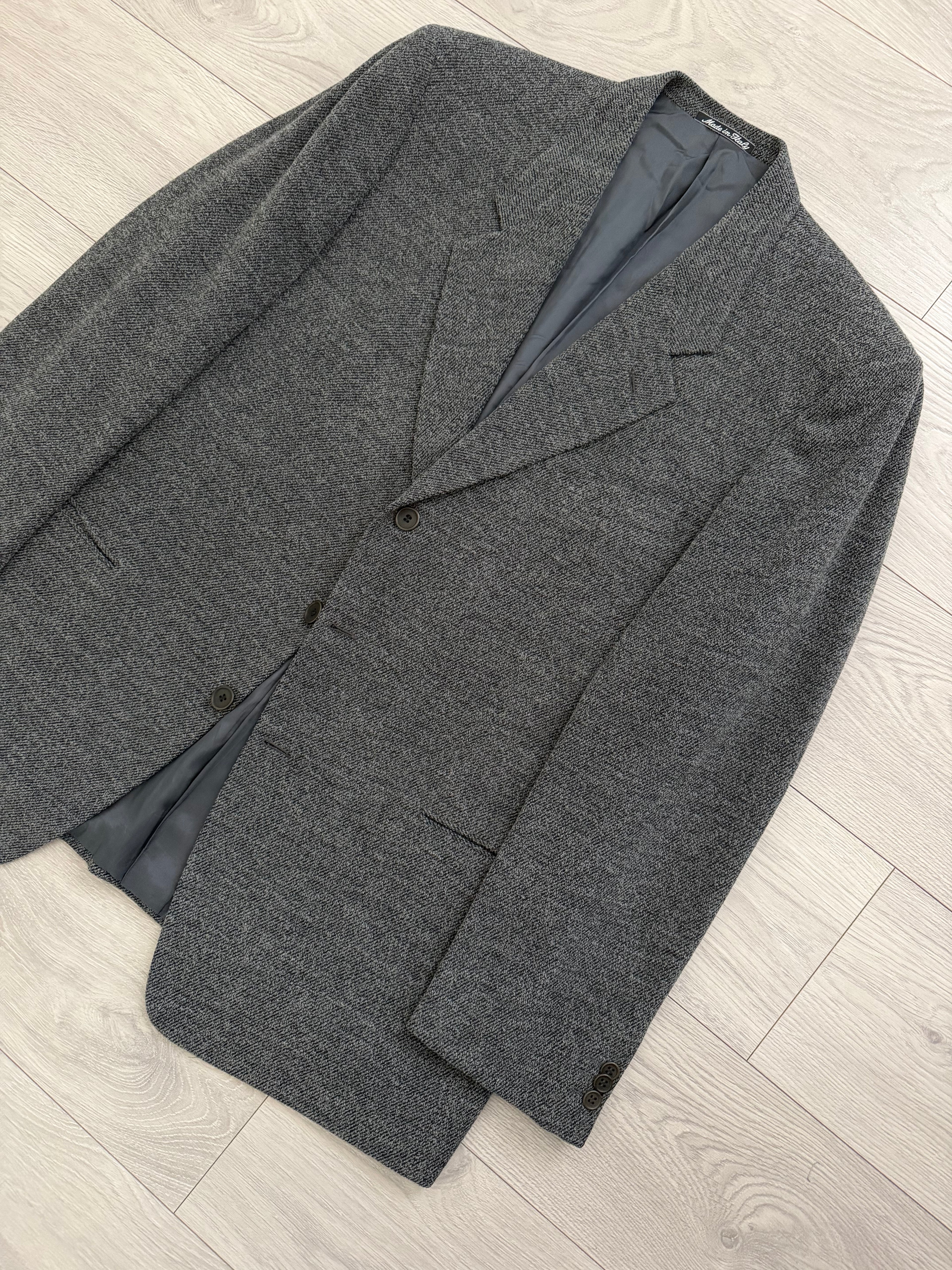 Giorgio Armani 1980s 3B Textured Wool Nylon Sport Jacket Blazer - Size XXL