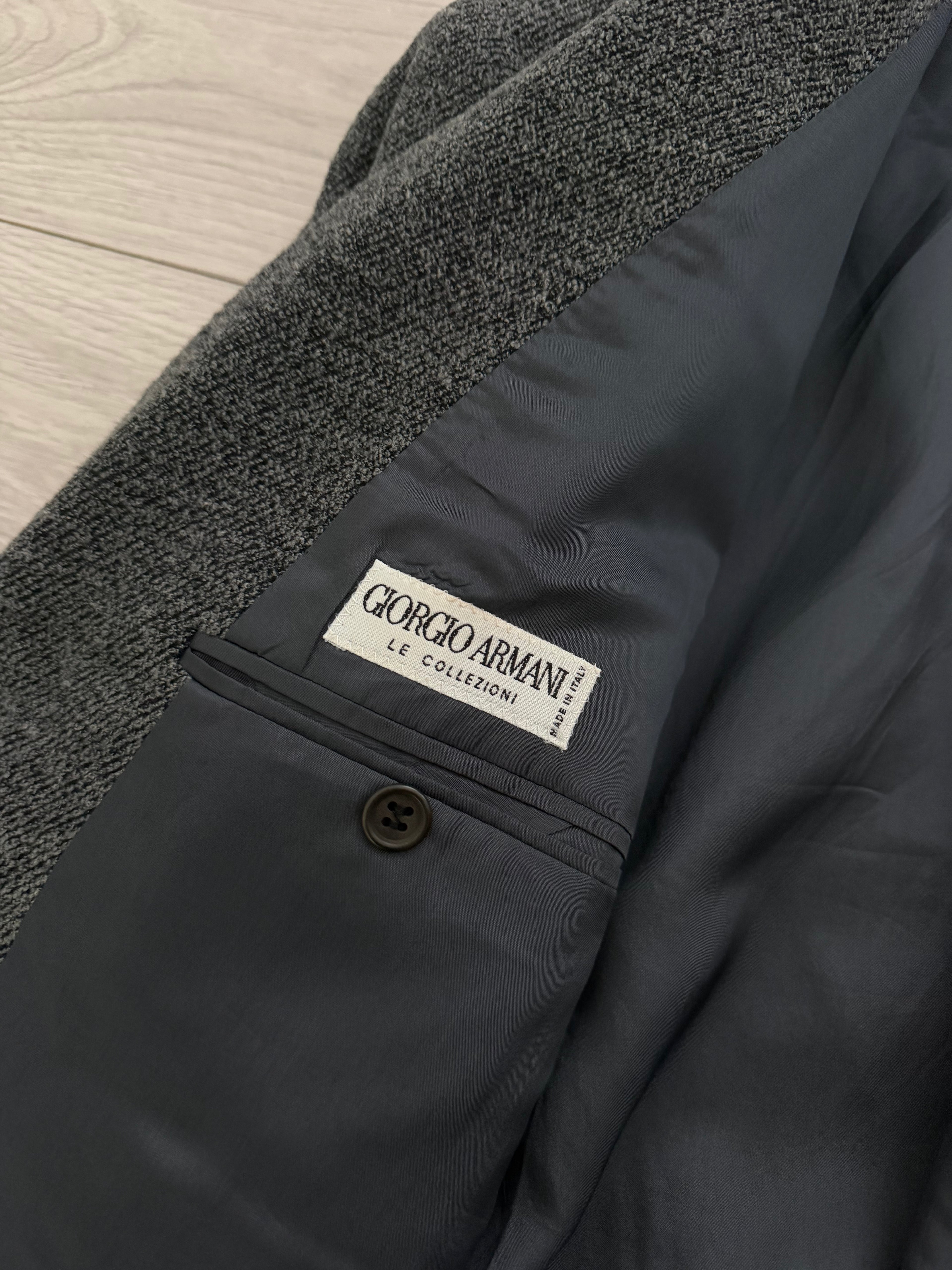 Giorgio Armani 1980s 3B Textured Wool Nylon Sport Jacket Blazer - Size XXL