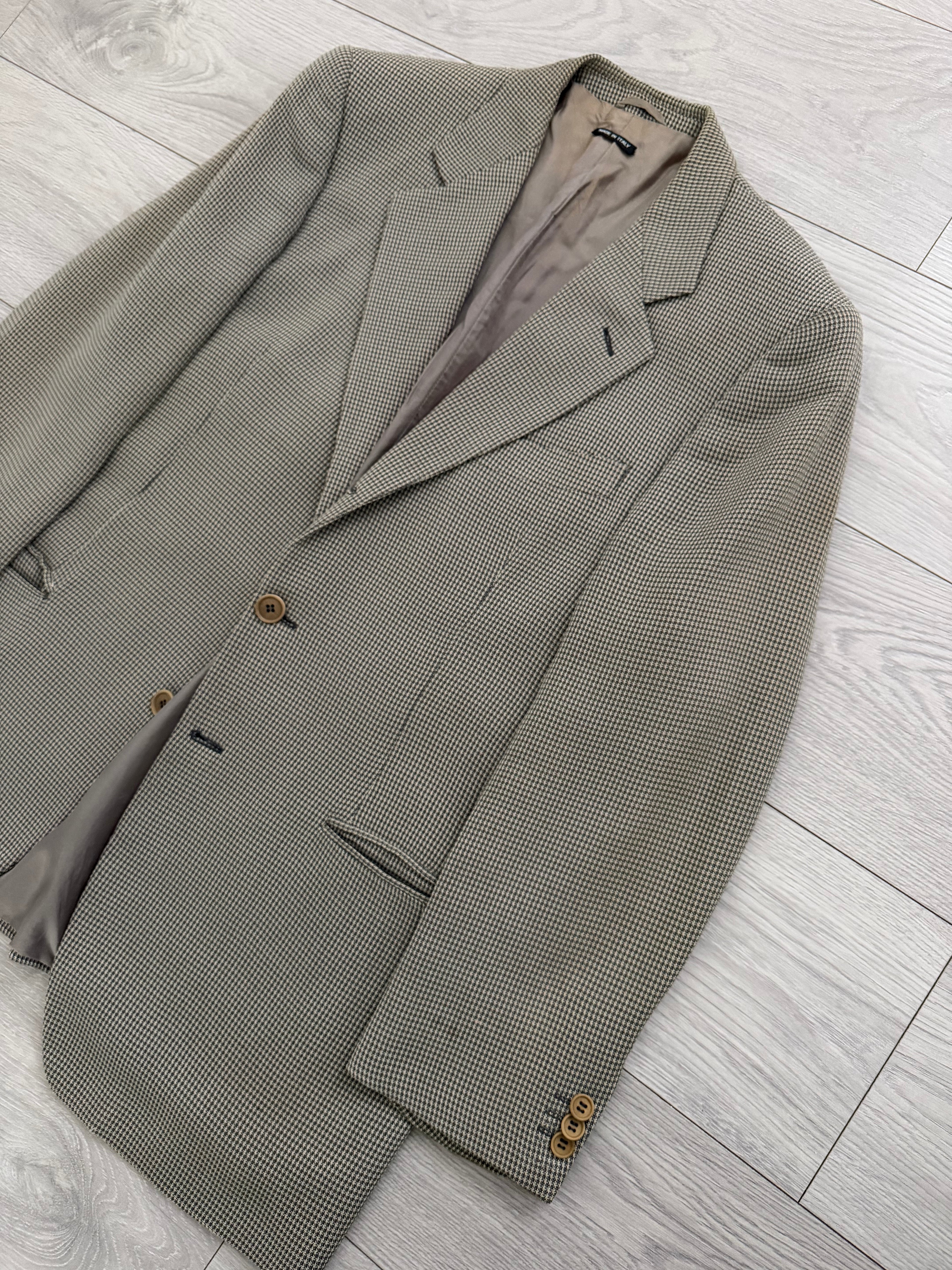 Giorgio Armani Black Label 1998 Rolled 3B Textured Cotton Rayon Sport Jacket Blazer  - Size M