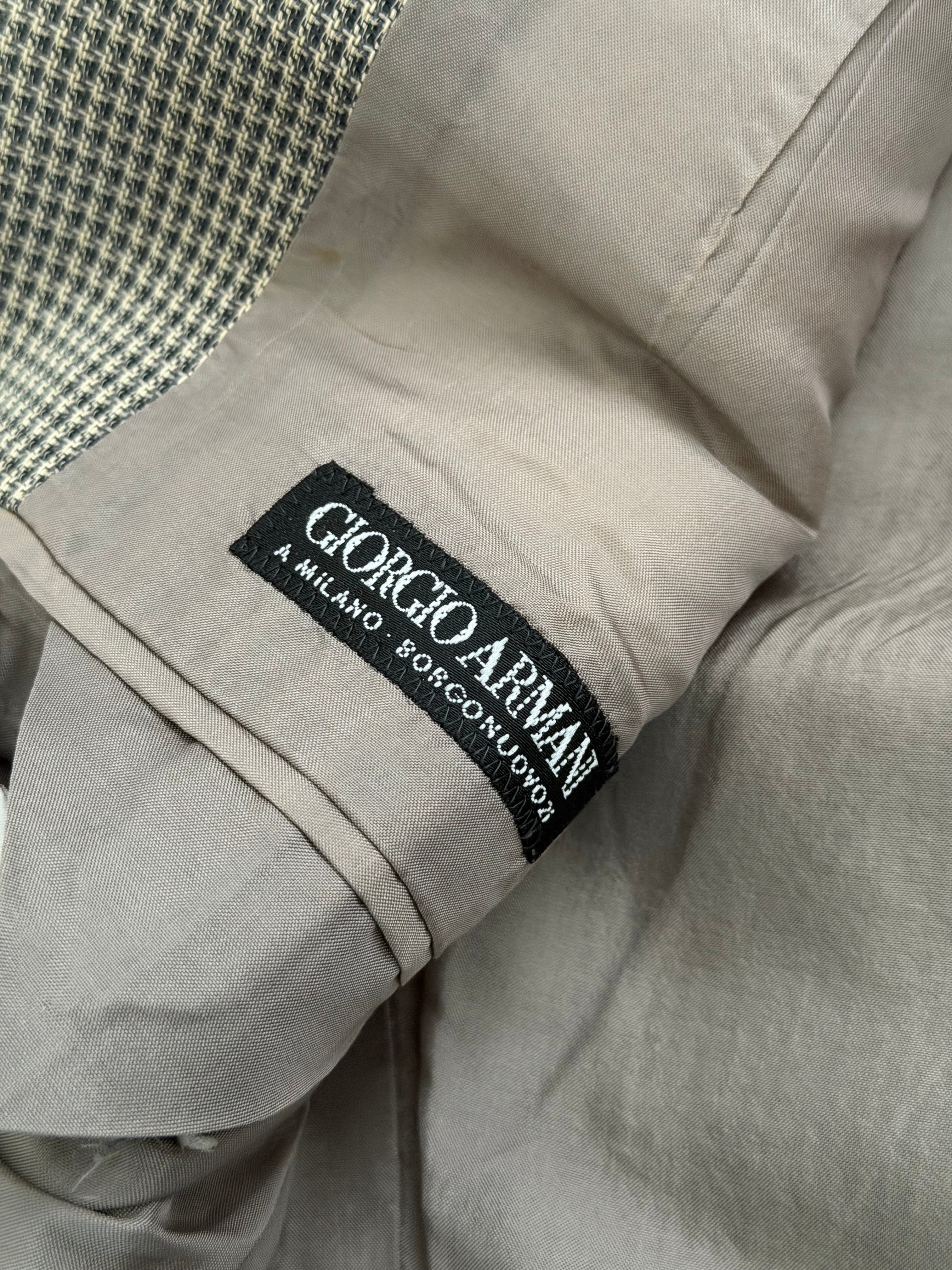 Giorgio Armani Black Label 1998 Rolled 3B Textured Cotton Rayon Sport Jacket Blazer  - Size M