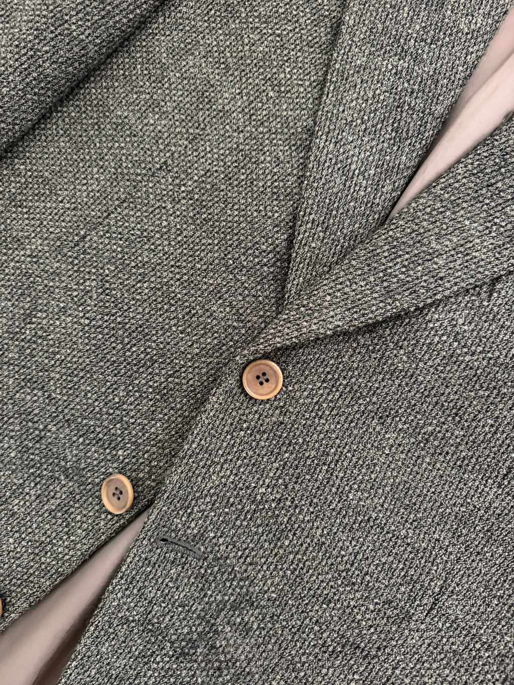Giorgio Armani 1980s 3B Textured Wool Brown Sport Jacket Blazer  - Size L