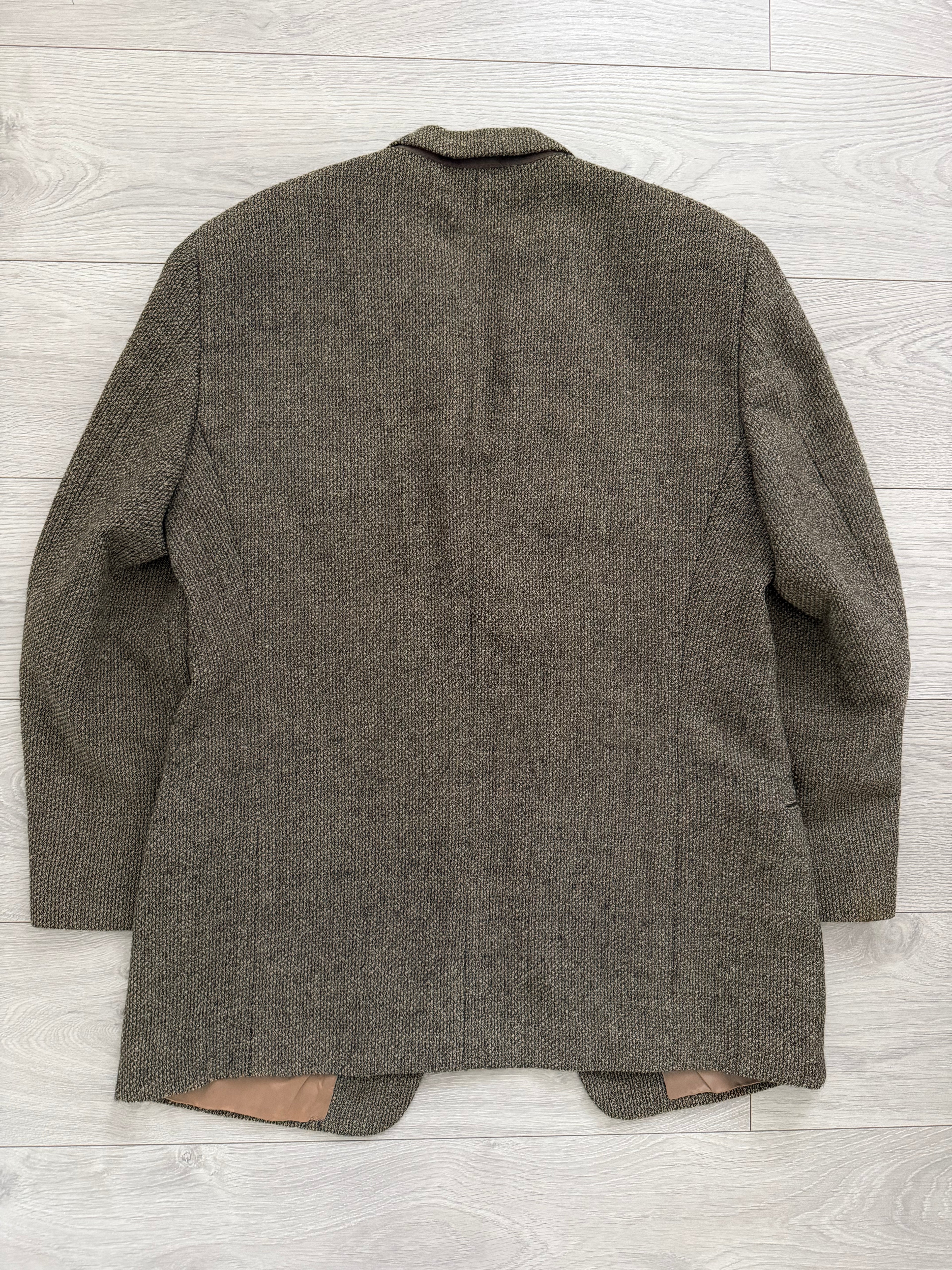 Giorgio Armani 1980s 3B Textured Wool Brown Sport Jacket Blazer  - Size L