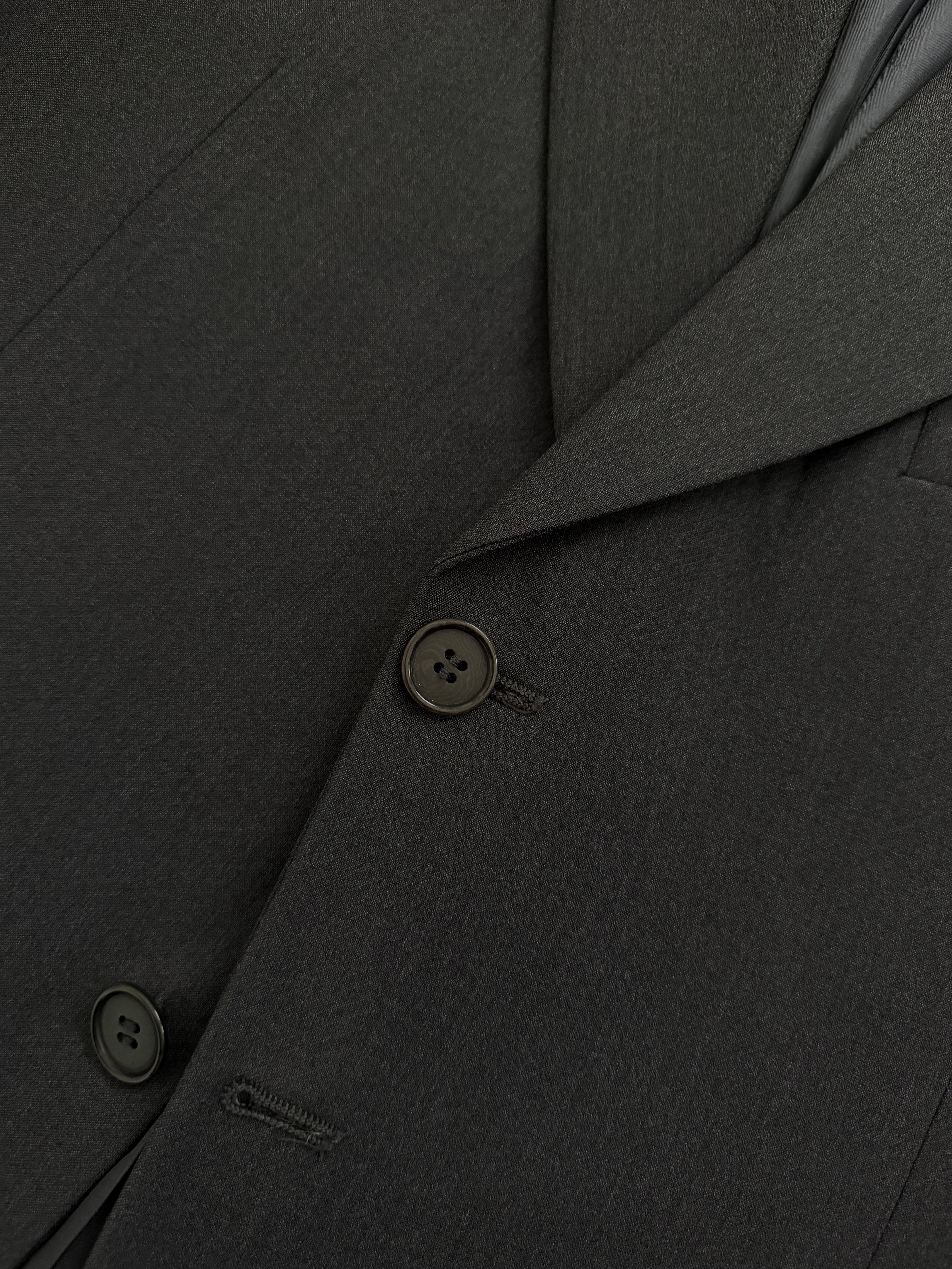 Giorgio Armani 1980s 3B Wool Sport Jacket Blazer Charcoal Grey - Size L