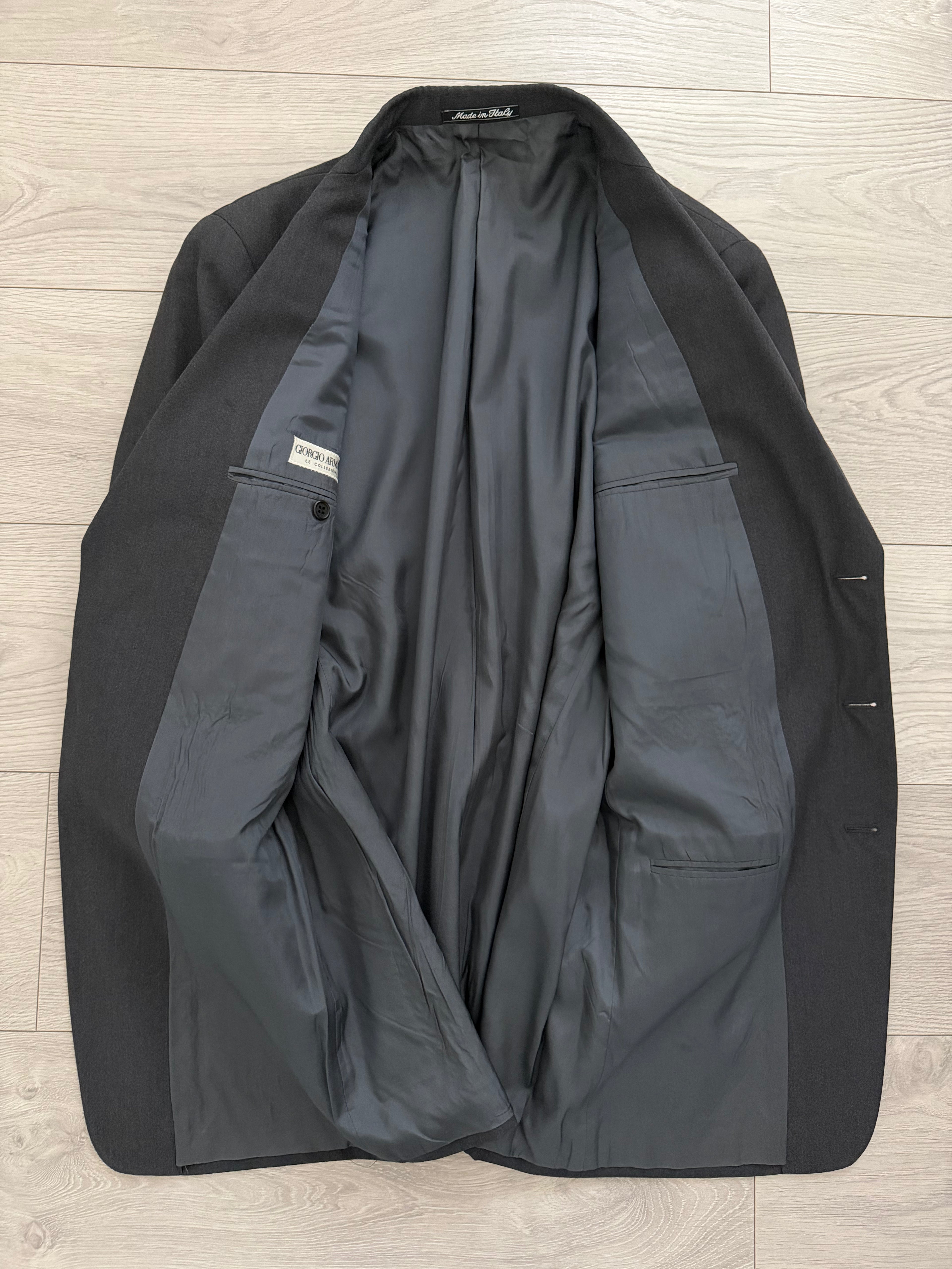 Giorgio Armani 1980s 3B Wool Sport Jacket Blazer Charcoal Grey - Size L