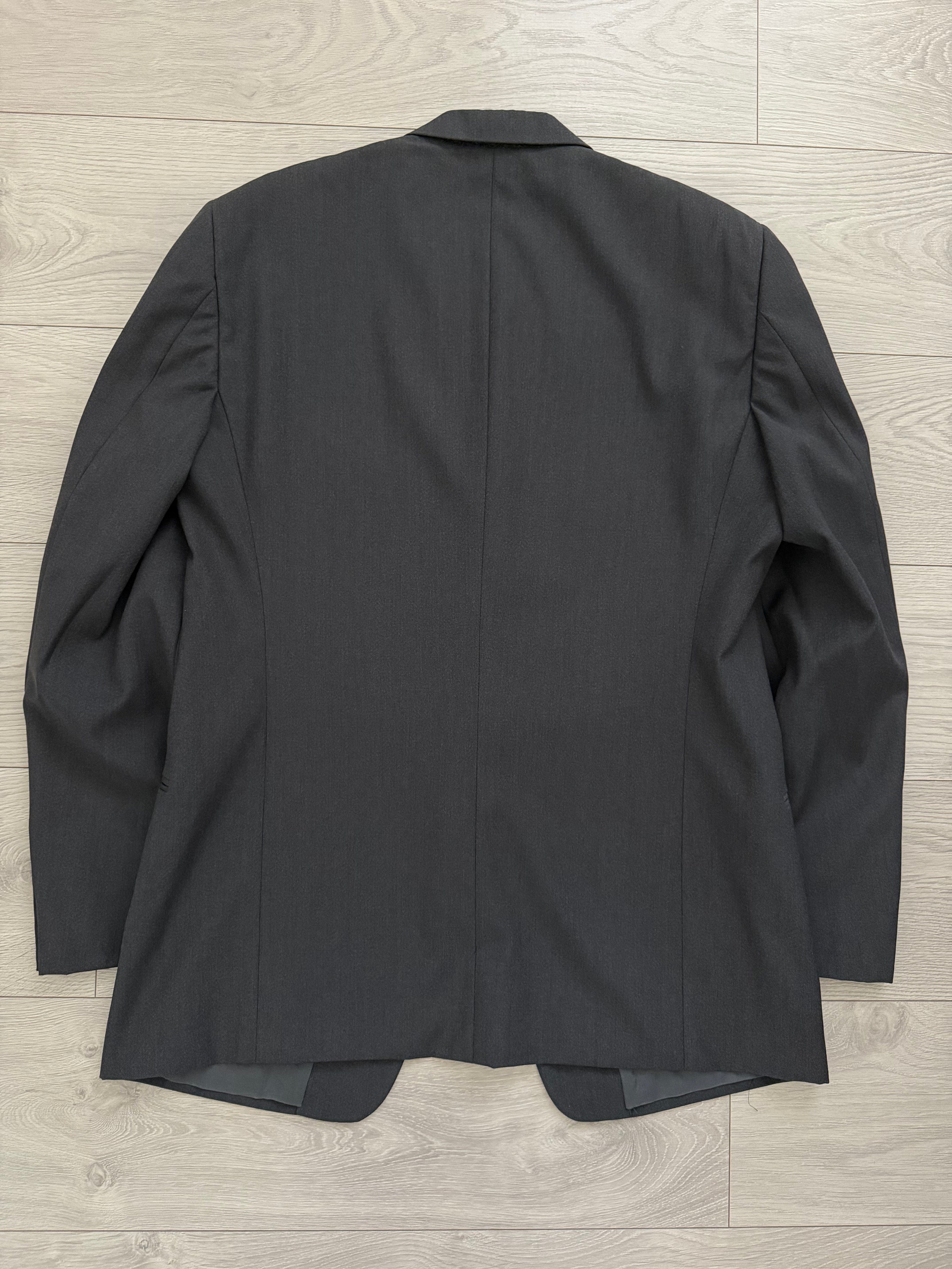 Giorgio Armani 1980s 3B Wool Sport Jacket Blazer Charcoal Grey - Size L
