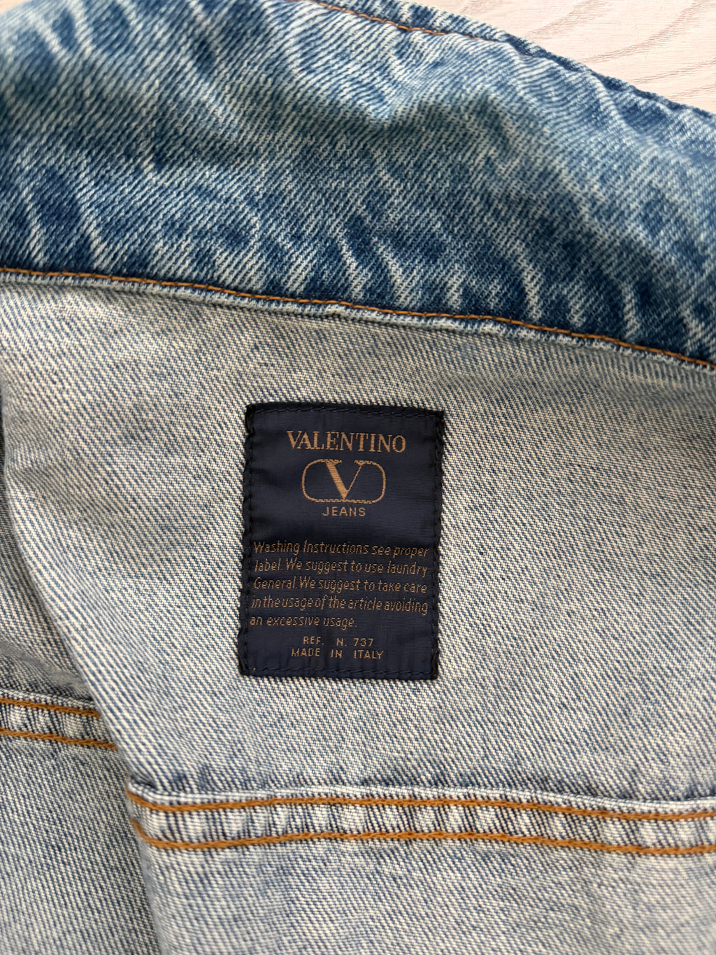 Valentino 1980s Denim Trucker Jacket - Size L