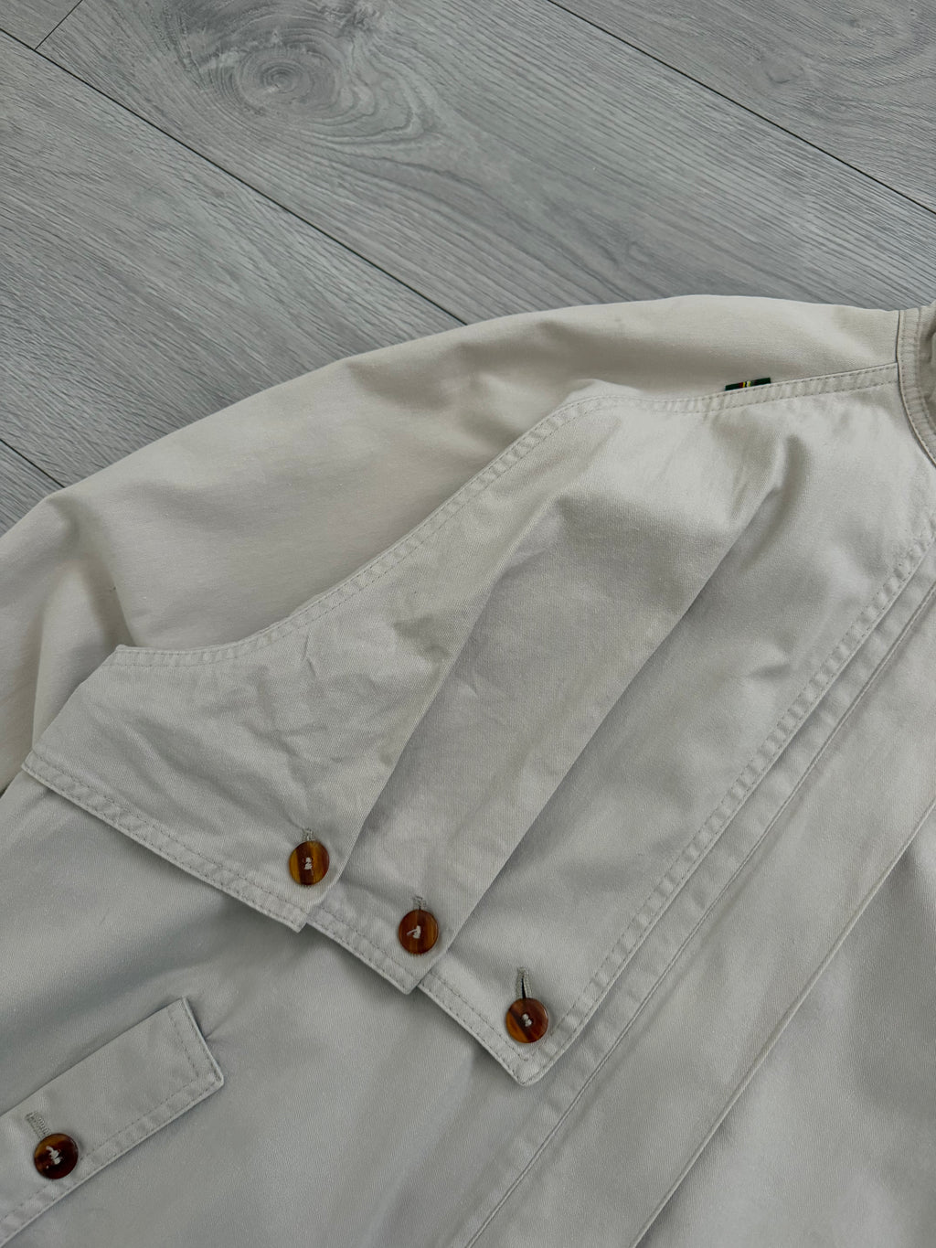 1990s Vintage Pleat Flap Cotton Swing Jacket - Size M