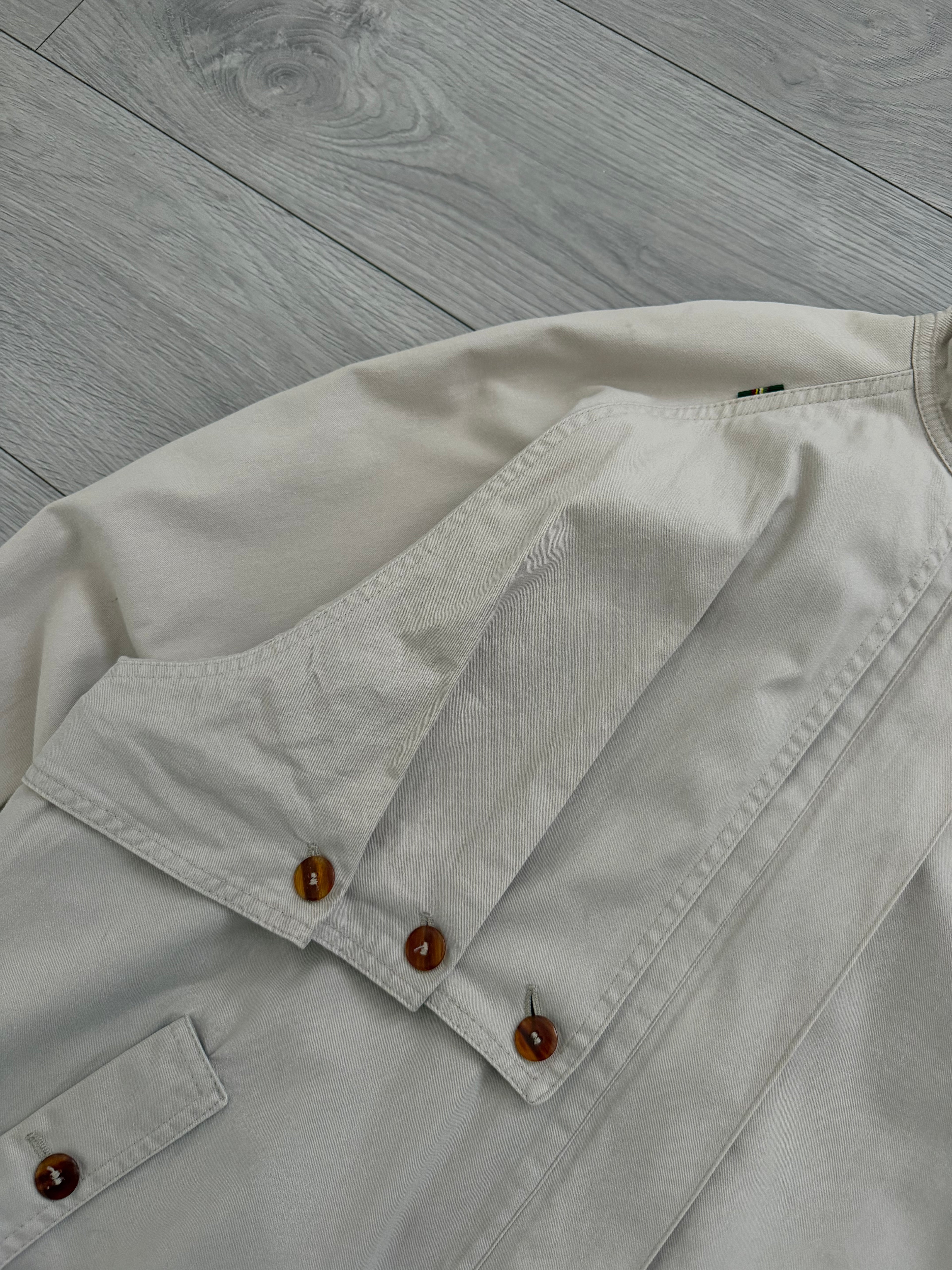 1990s Vintage Pleat Flap Cotton Swing Jacket - Size M