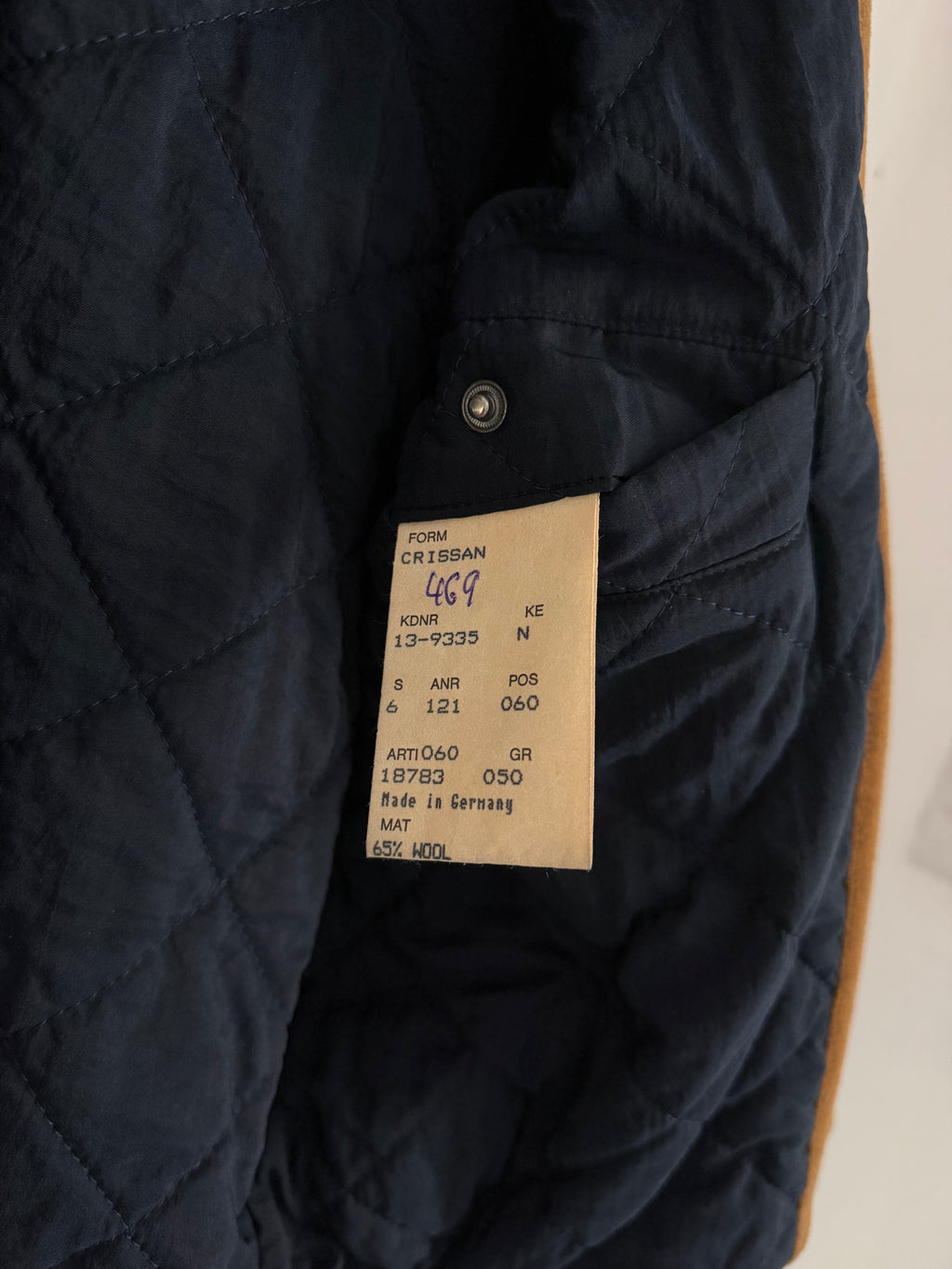 Hugo Boss 1980s Wool Cashmere Camel Brown Bomber Jacket - Size L