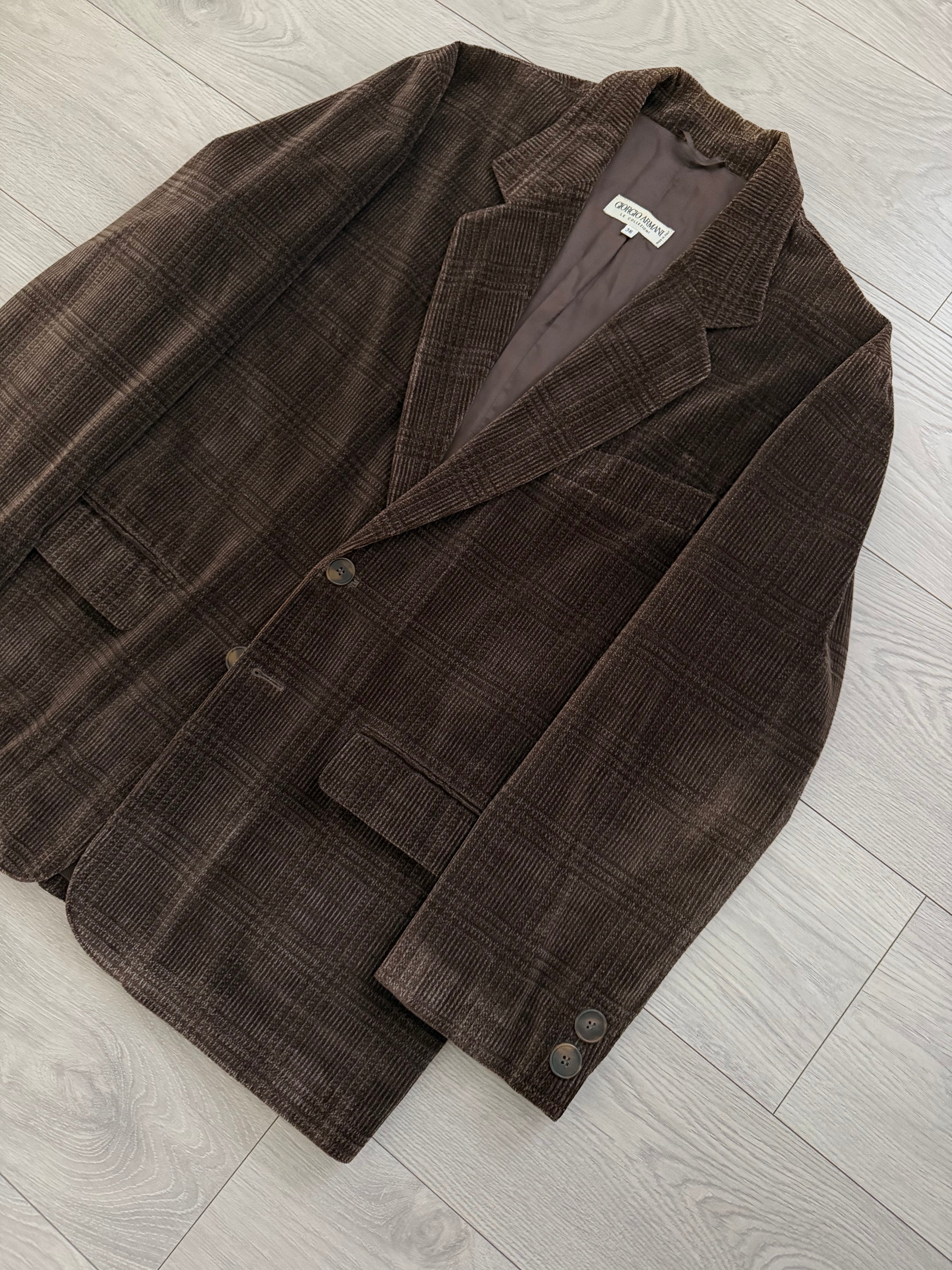 Giorgio Armani 1980s 2B Cotton Corduroy Sport Jacket Blazer Brown - Size M