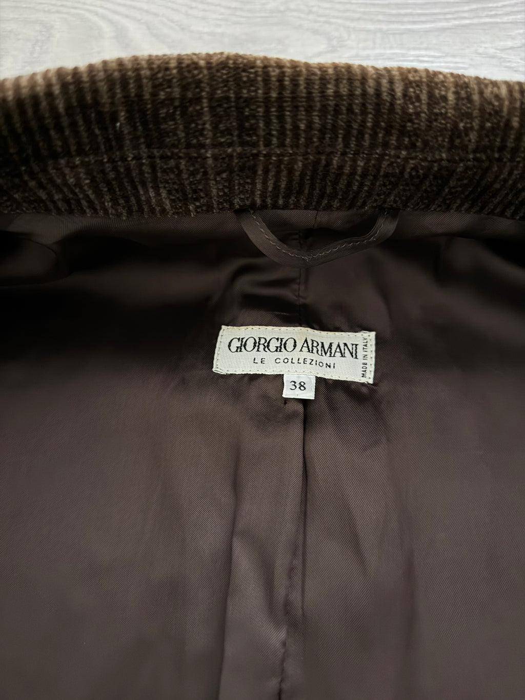 Giorgio Armani 1980s 2B Cotton Corduroy Sport Jacket Blazer Brown - Size M