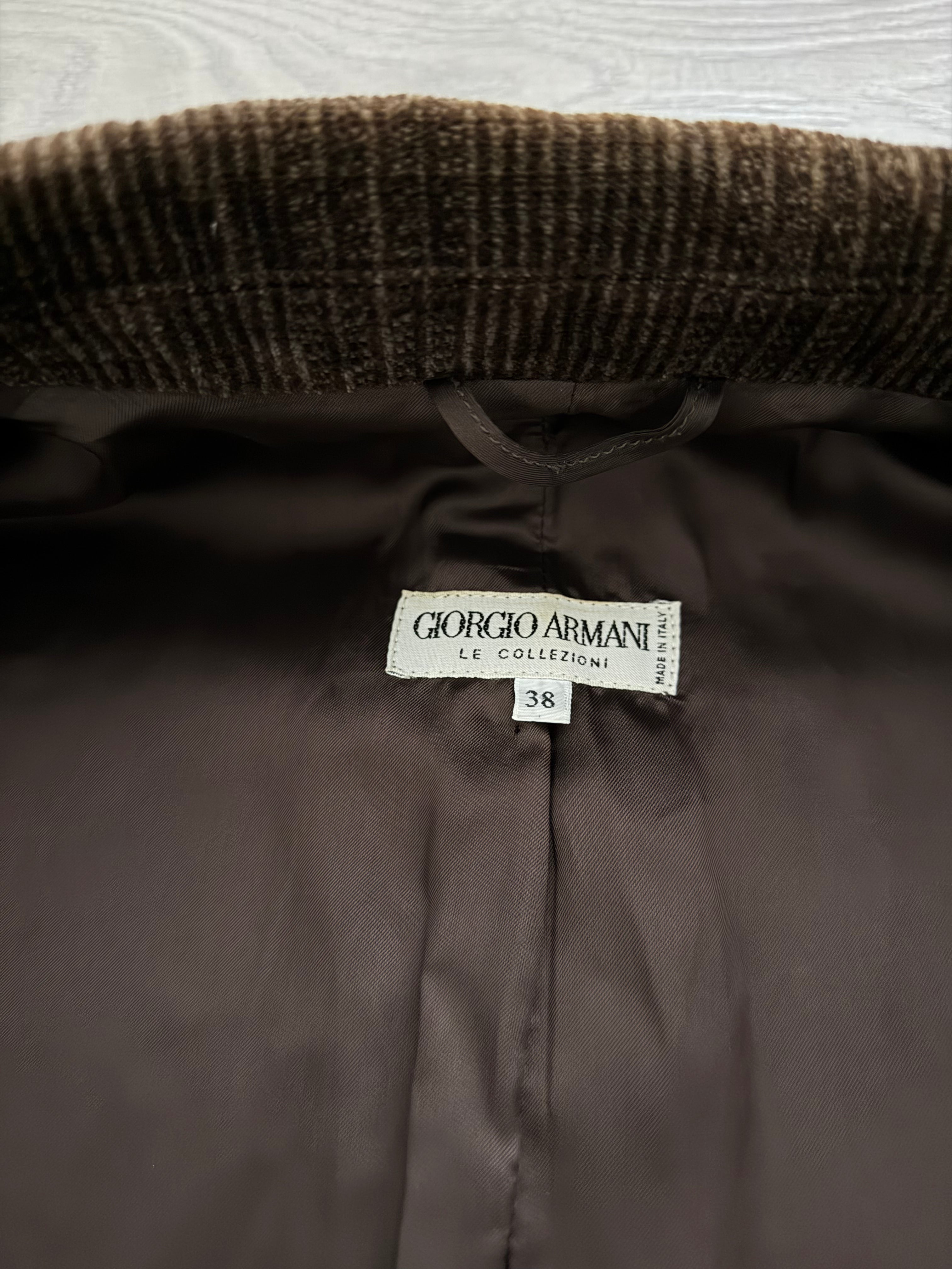 Giorgio Armani 1980s 2B Cotton Corduroy Sport Jacket Blazer Brown - Size M