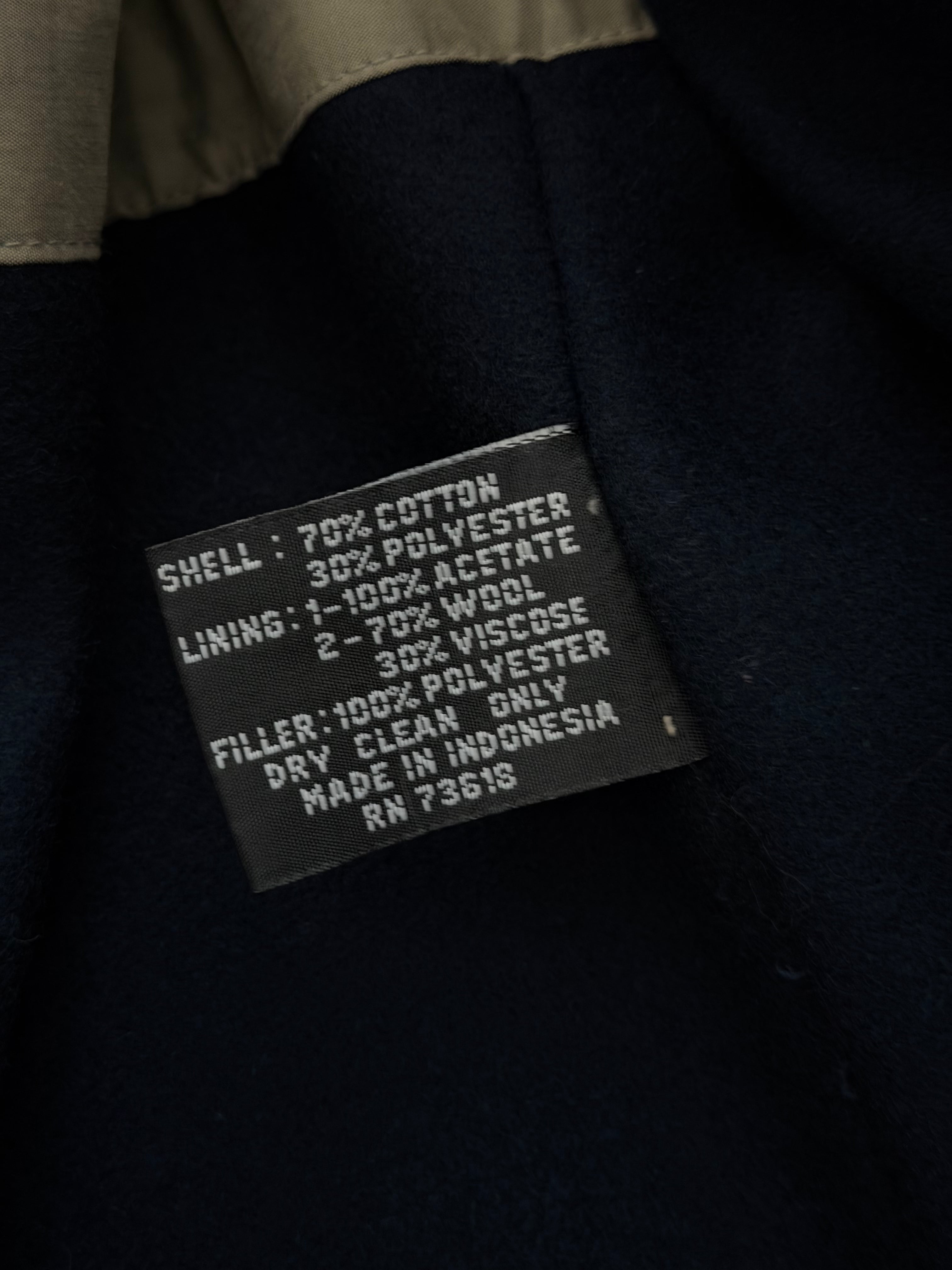 Hugo Boss 1980s Padded Belted Long Power Trench Coat Heathered Mushroom Taupe - Size XL