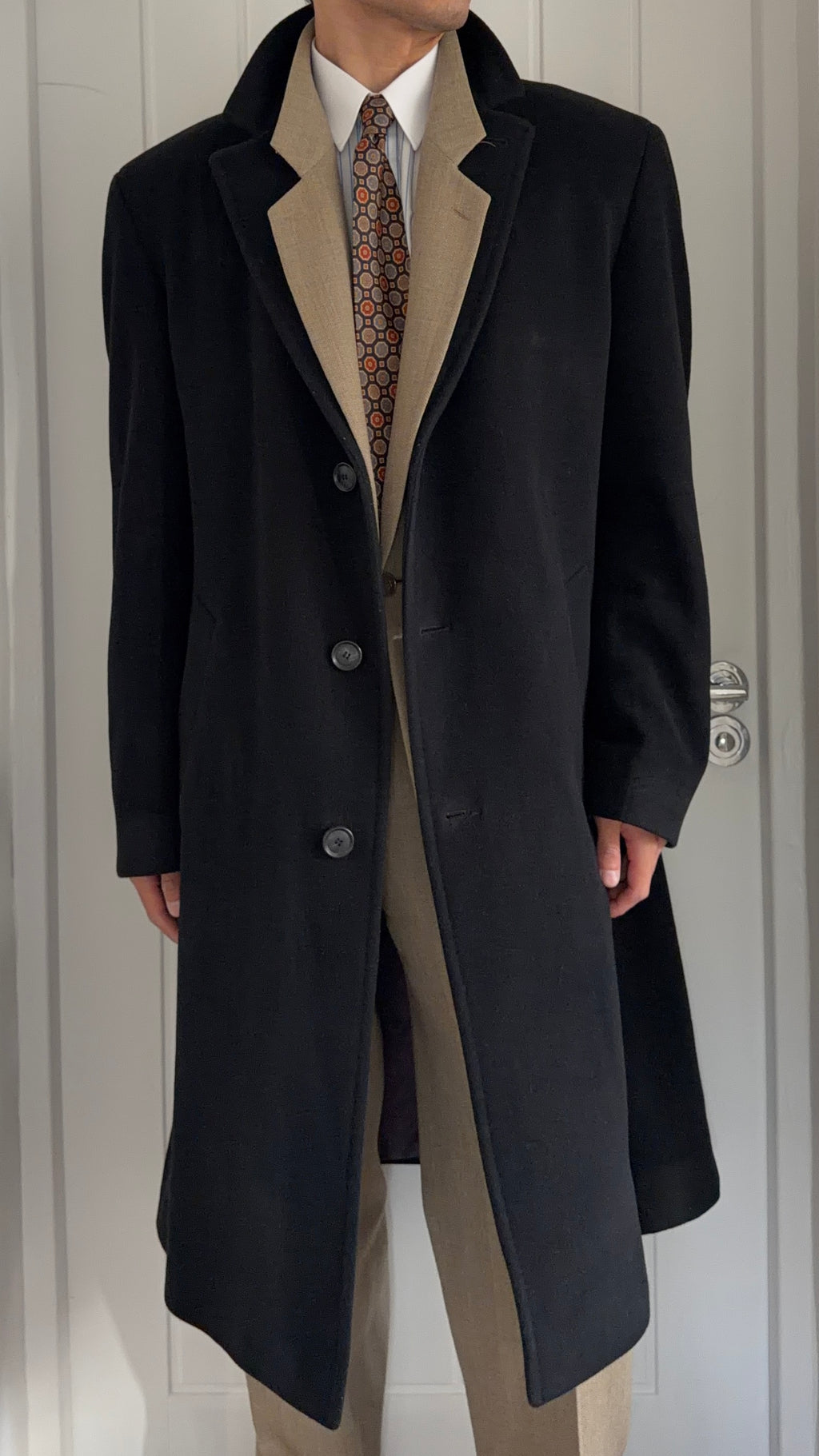 Hugo Boss 1990s Wool Coat Black - Size XL