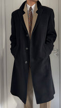 Hugo Boss 1990s Wool Coat Black - Size XL