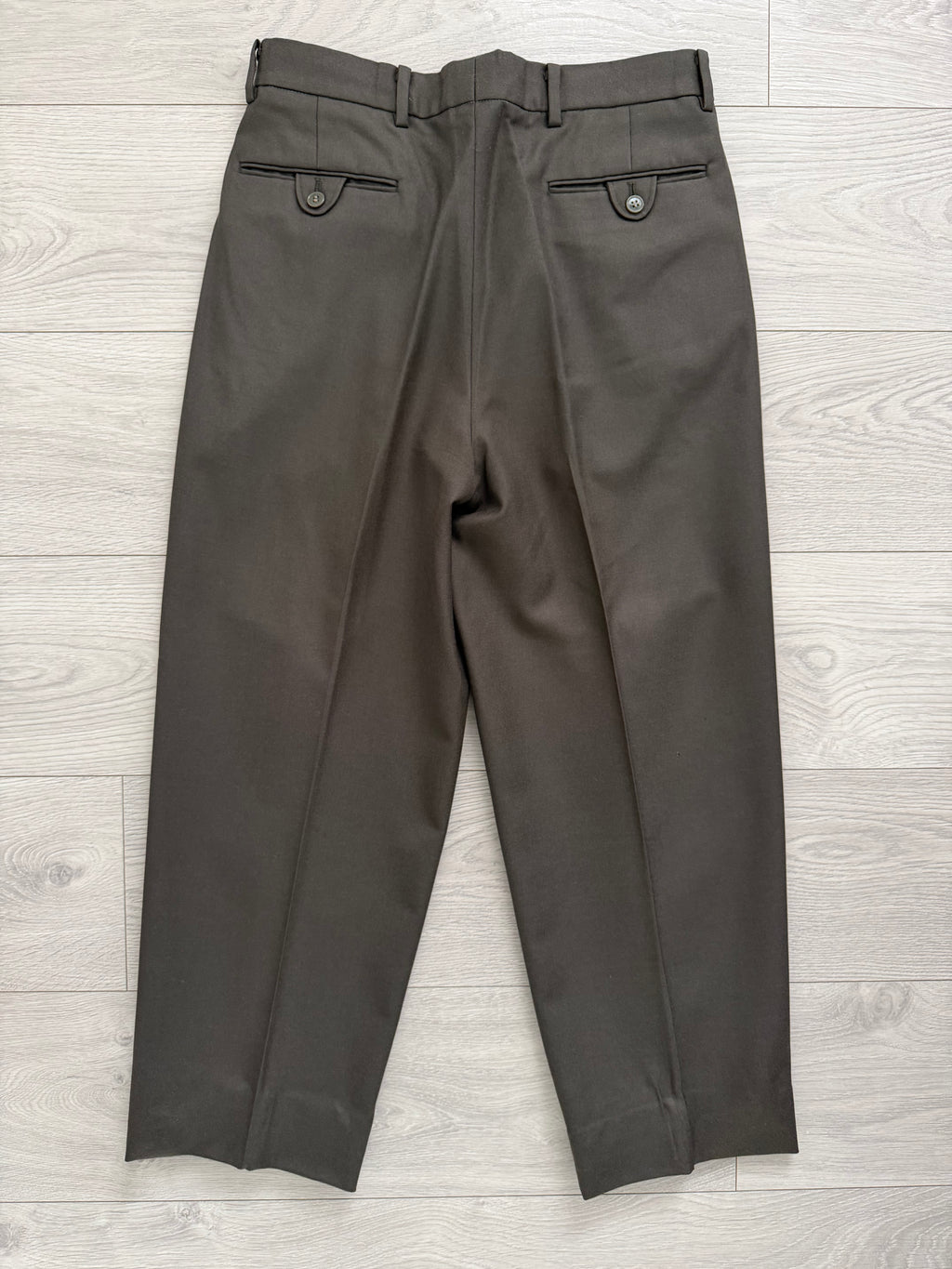 Emporio Armani 1980s Peaked Lapel Double Breasted Wool Suit - Size S Jacket / 31" Waist