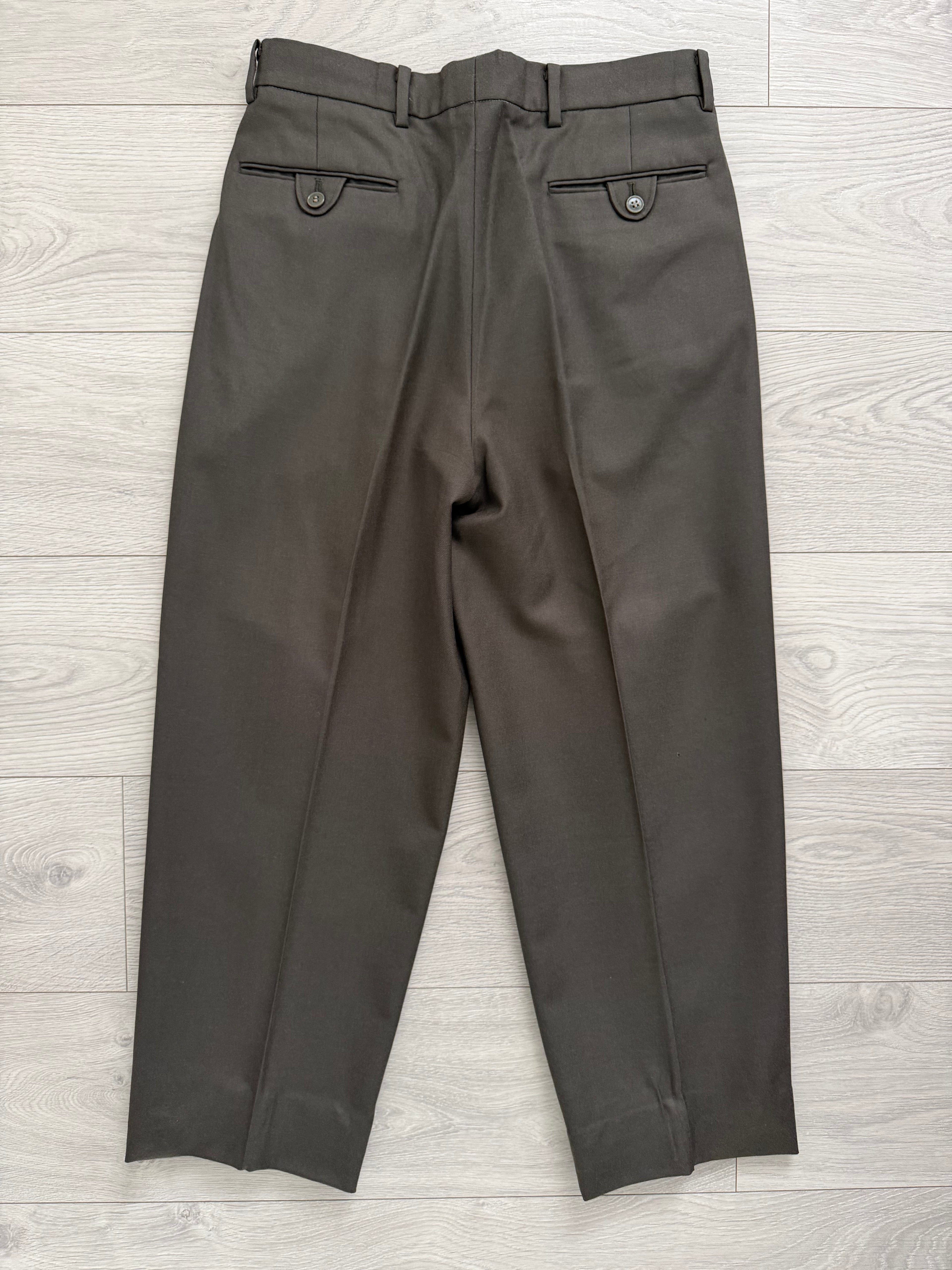 Emporio Armani 1980s Peaked Lapel Double Breasted Wool Suit - Size S Jacket / 31" Waist