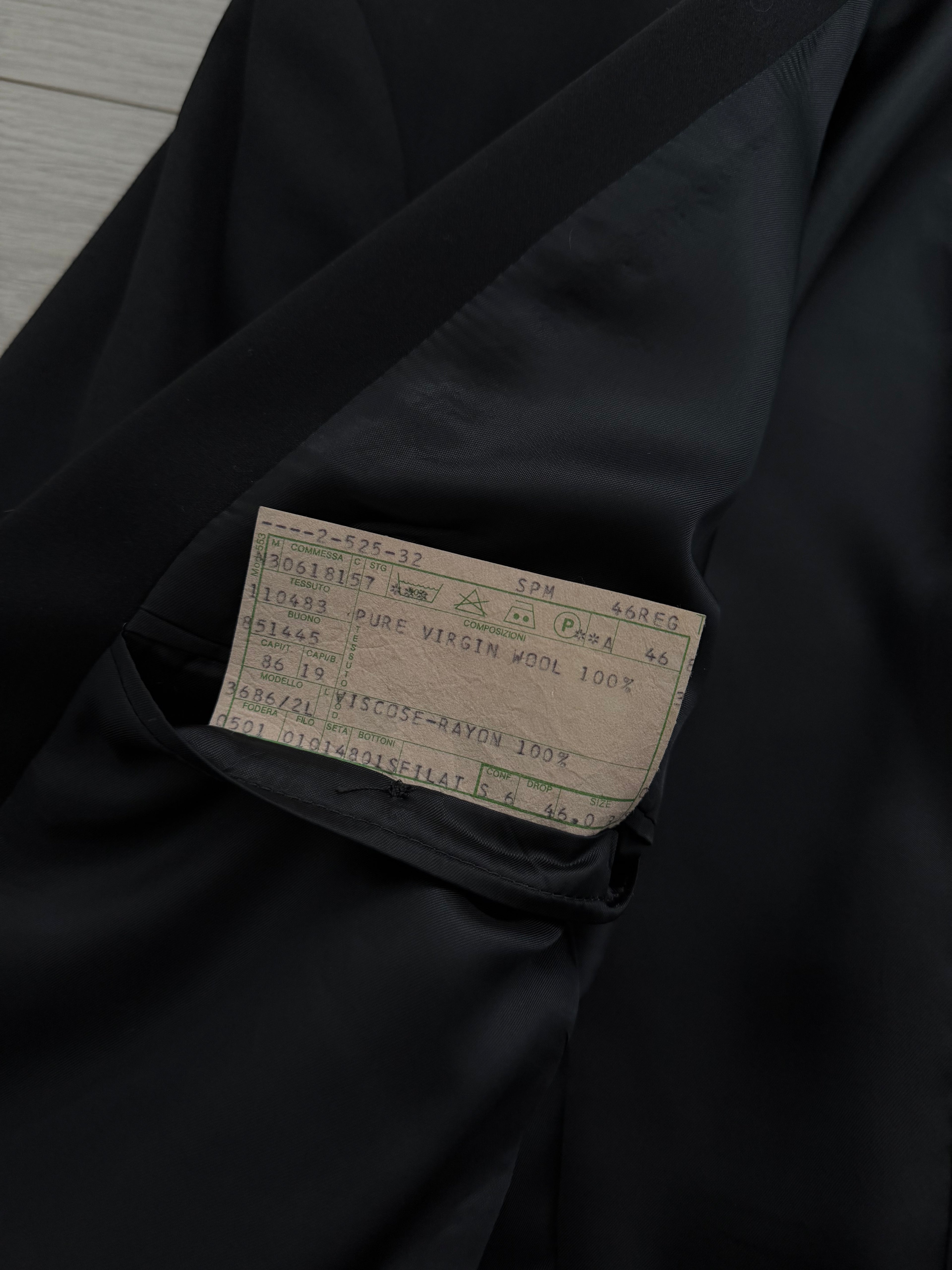 Armani Mani 1980s Tuxedo Peaked Lapel Double Breasted Jacket & Hugo Boss 1980s Pleated Tuxedo Pants - Size XXL Jacket / 38"