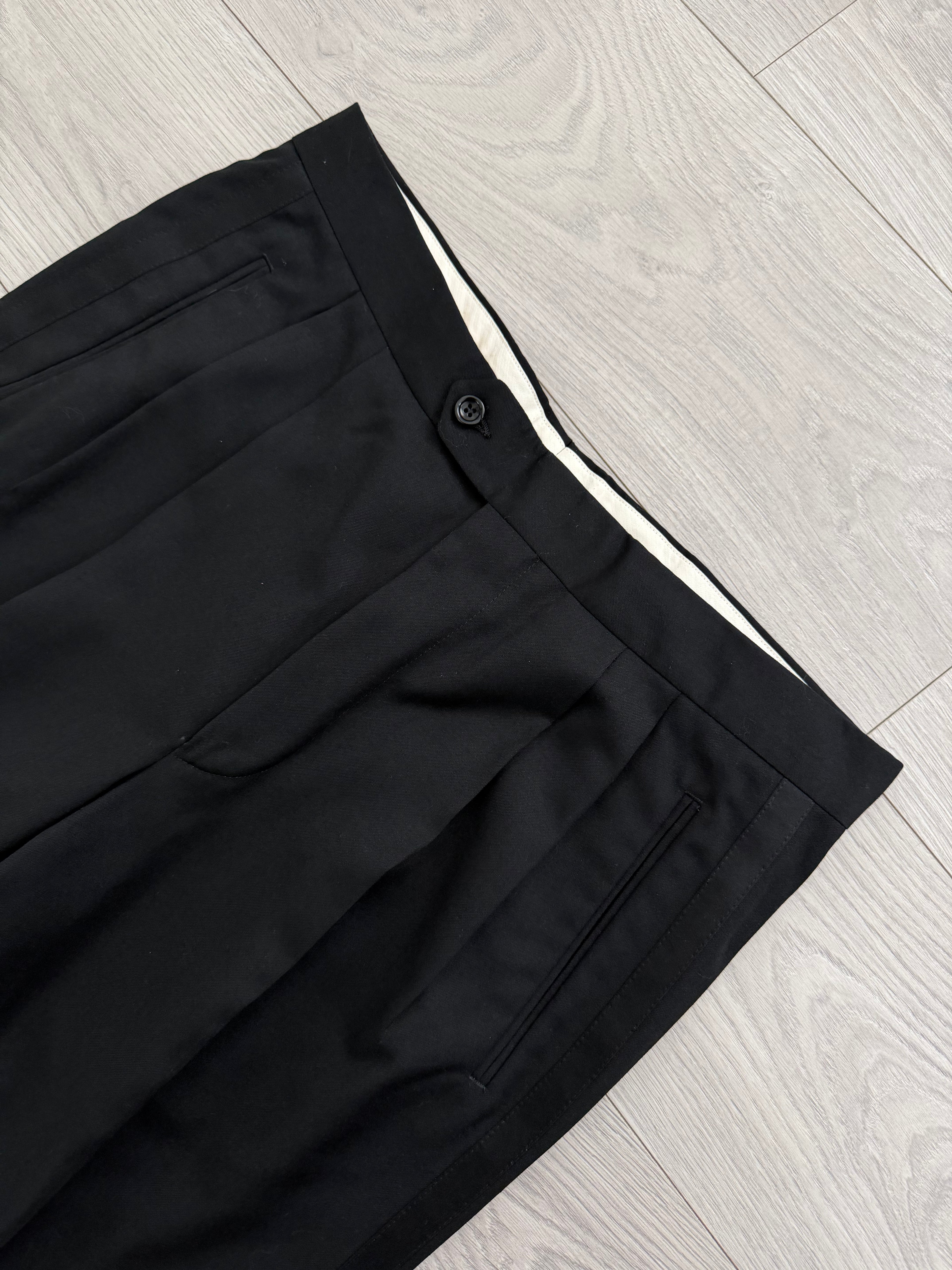 Armani Mani 1980s Tuxedo Peaked Lapel Double Breasted Jacket & Hugo Boss 1980s Pleated Tuxedo Pants - Size XXL Jacket / 38"