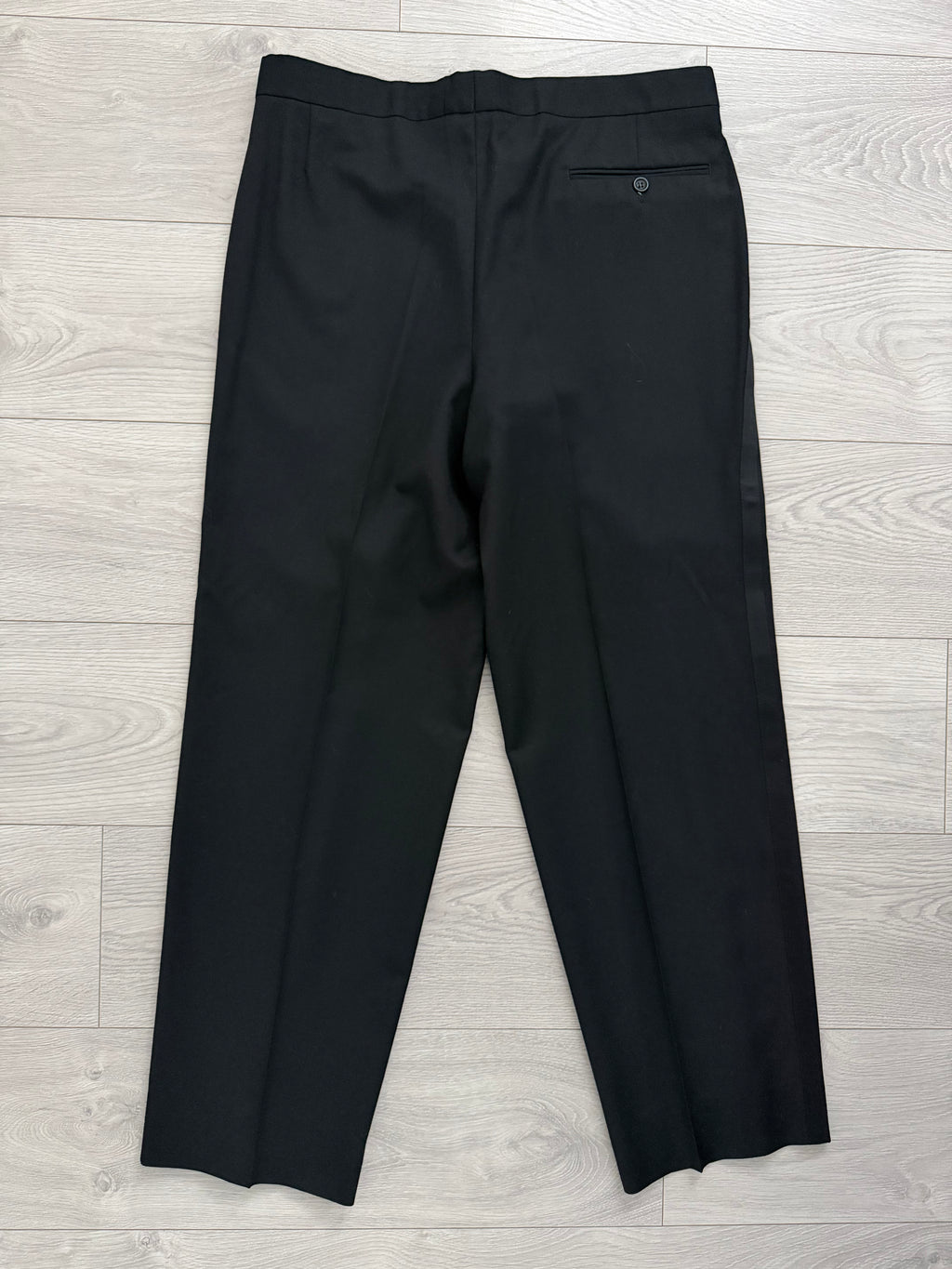 Armani Mani 1980s Tuxedo Peaked Lapel Double Breasted Jacket & Hugo Boss 1980s Pleated Tuxedo Pants - Size XXL Jacket / 38"