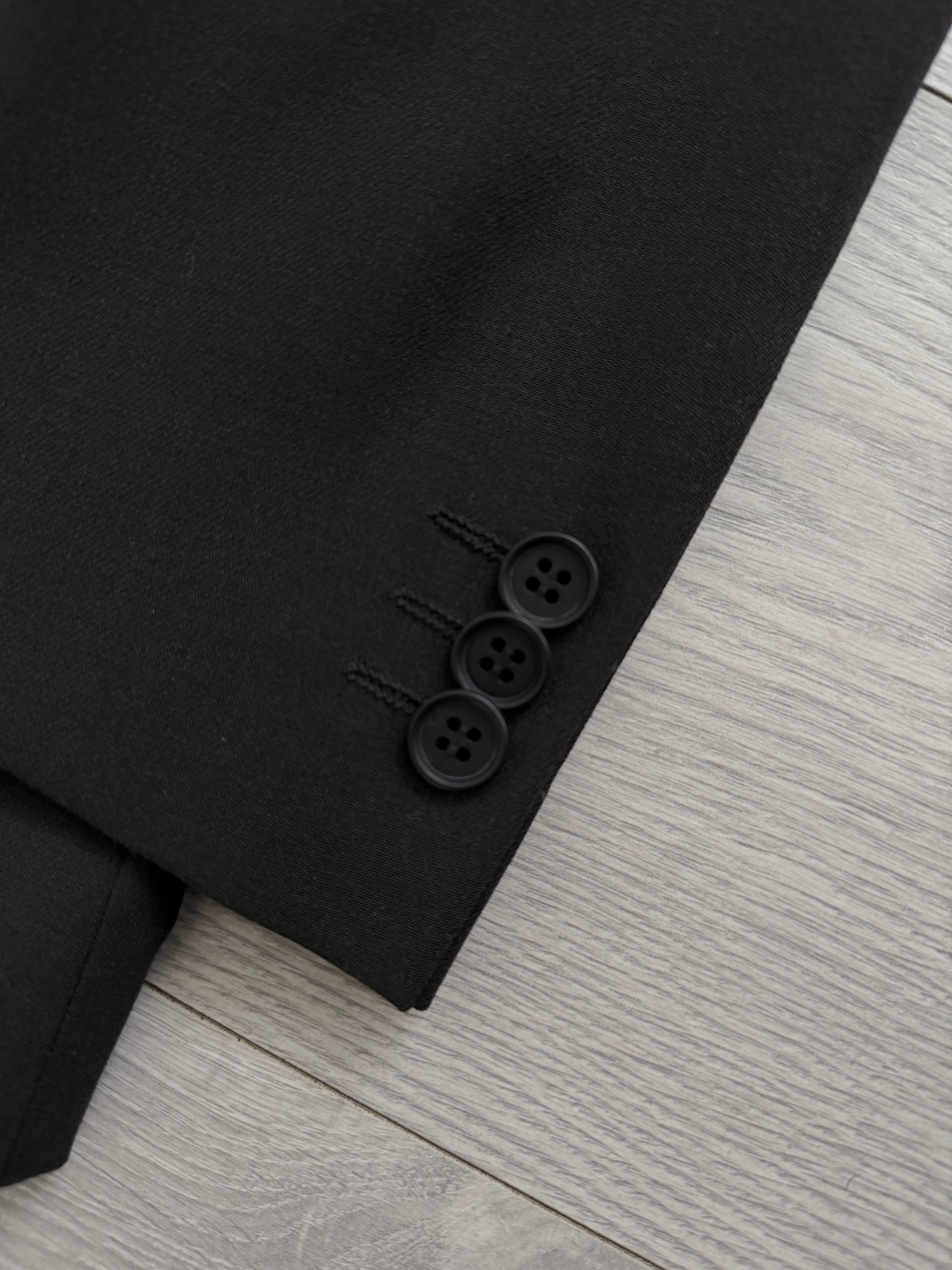 Emporio Armani 1990s 3B Draped Wool Suit Espresso Black - Size S Jacket / 30" Waist
