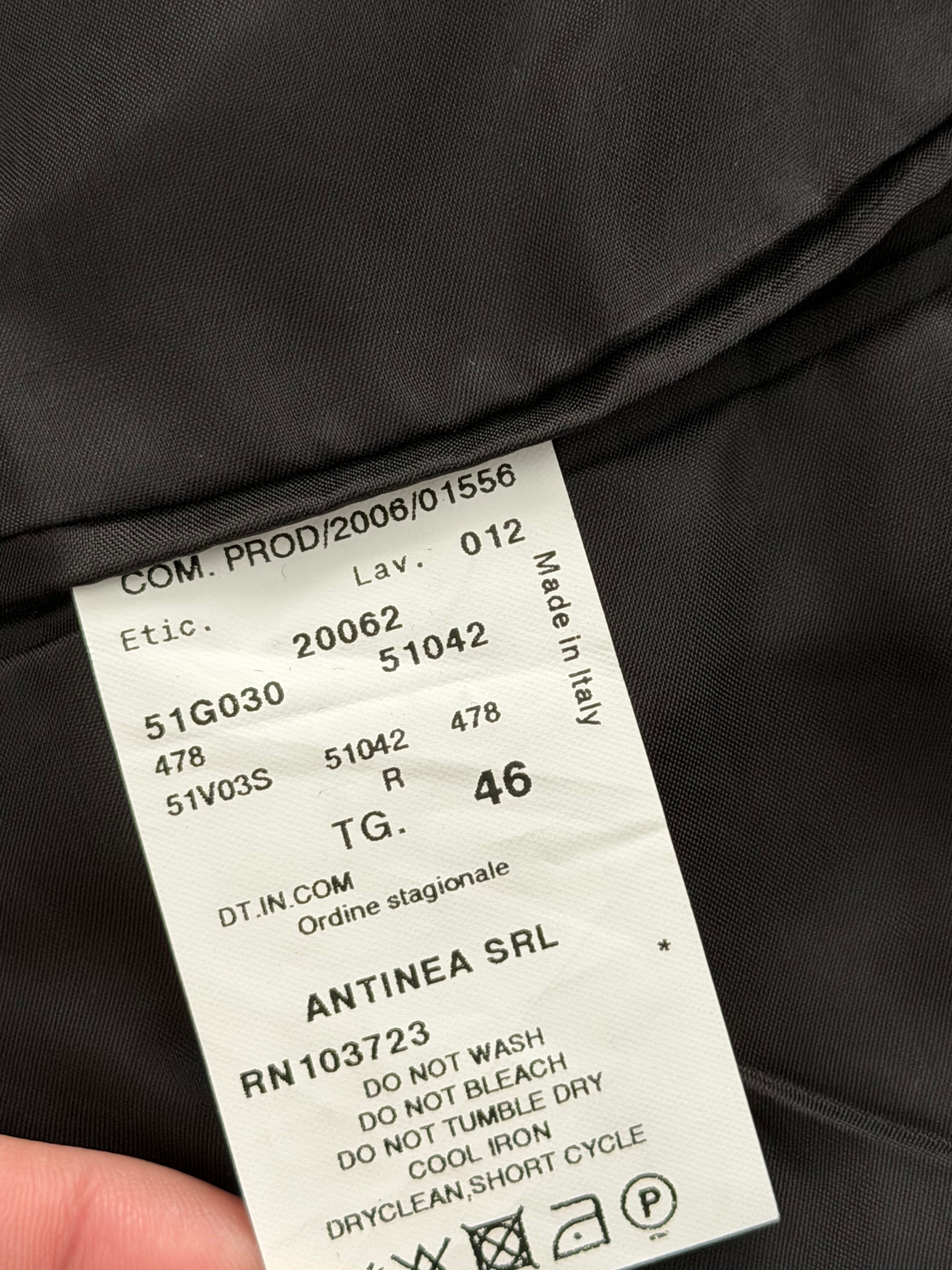 Emporio Armani 1990s 3B Draped Wool Suit Espresso Black - Size S Jacket / 30" Waist