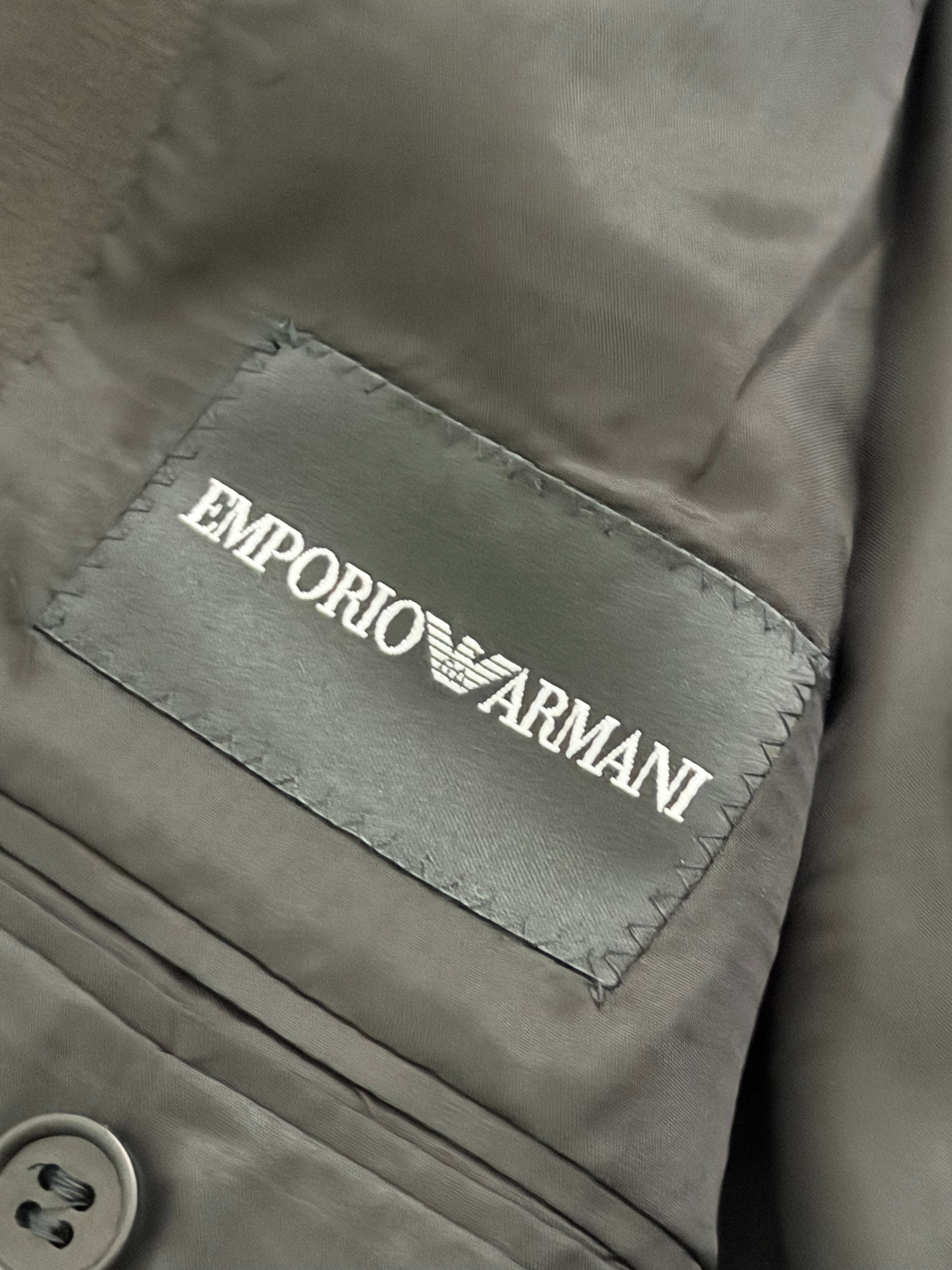 Emporio Armani 1990s 3B Draped Wool Suit Espresso Black - Size S Jacket / 30" Waist