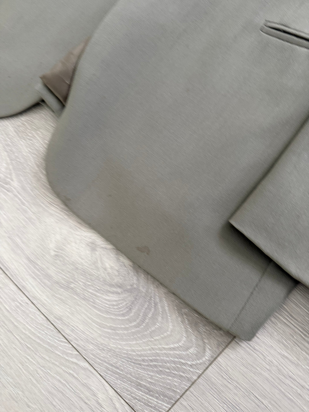 Emporio Armani 1990s 3B Draped Pleated Wool Suit Taupe Sage - Size S Jacket / 28" Waist