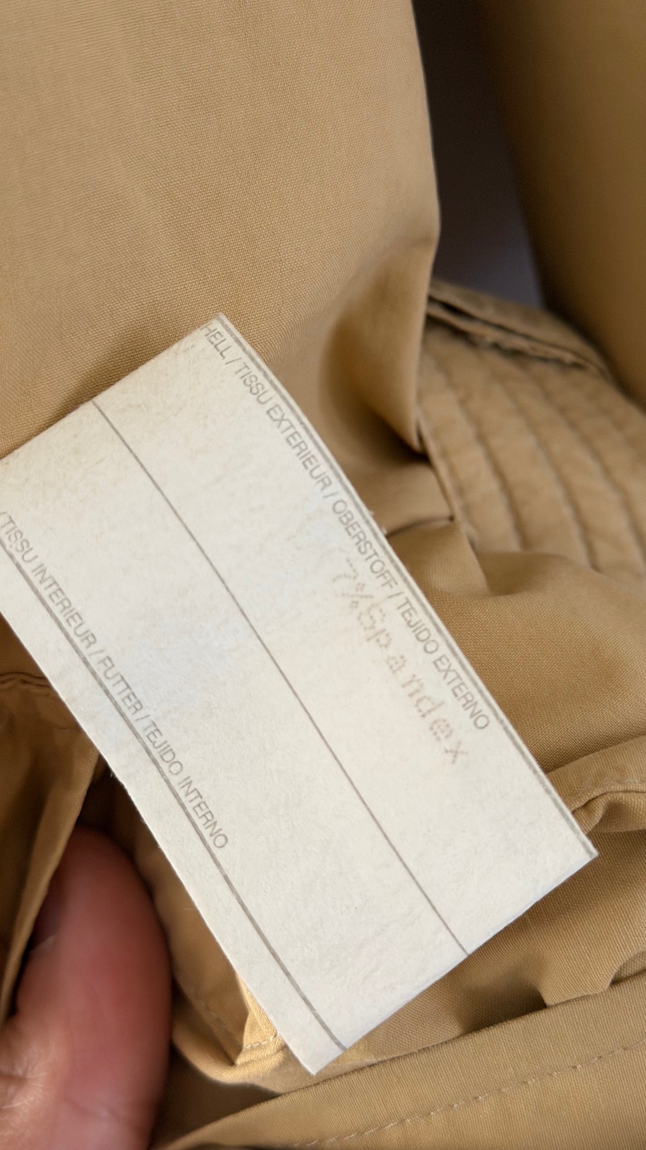 Giorgio Armani 1980s Cotton Belted Long Trench Coat Taupe Beige - Size M