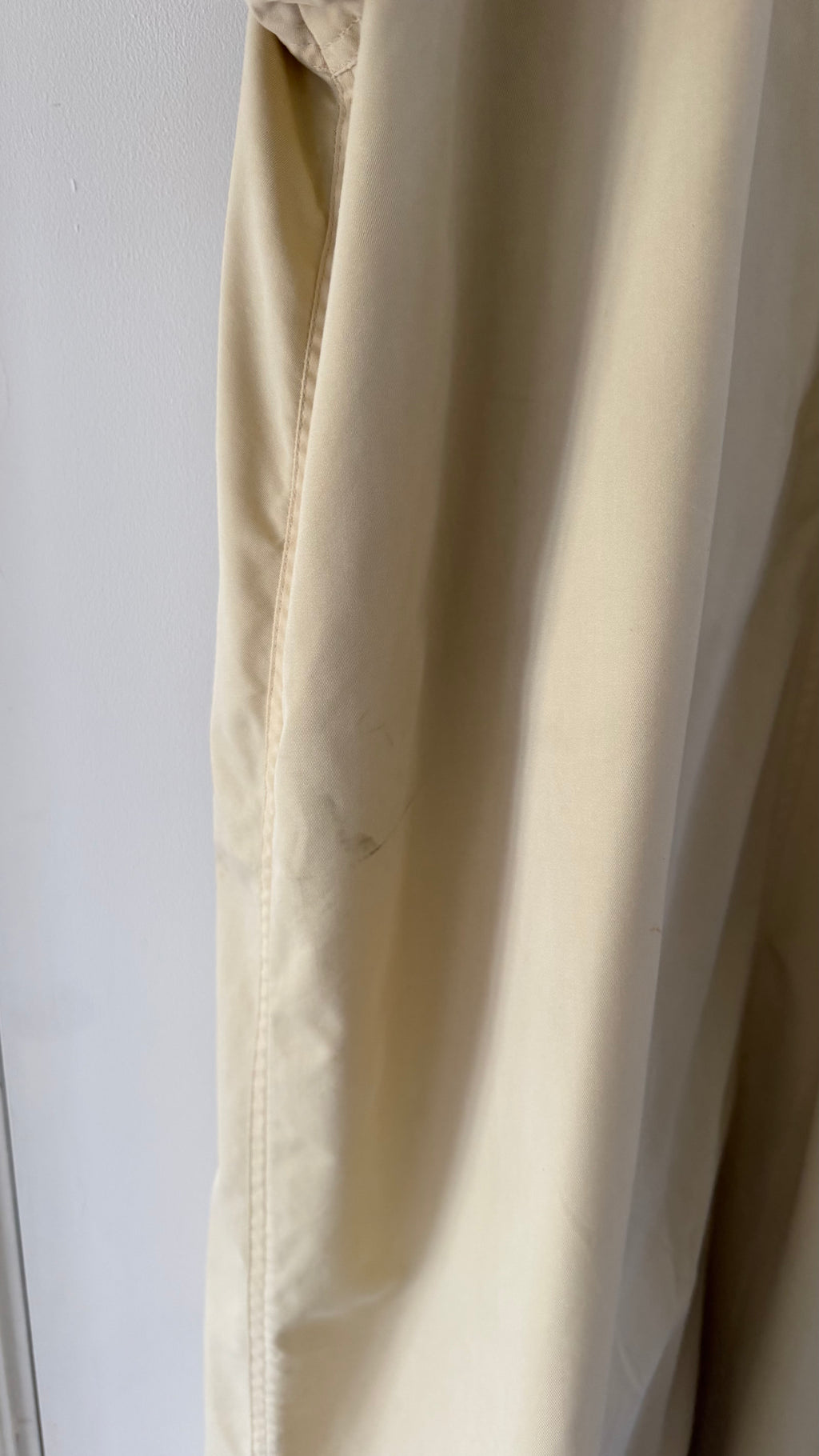Hugo Boss 1990s Cotton Nylon Balmacaan Overcoat Beige - Size S