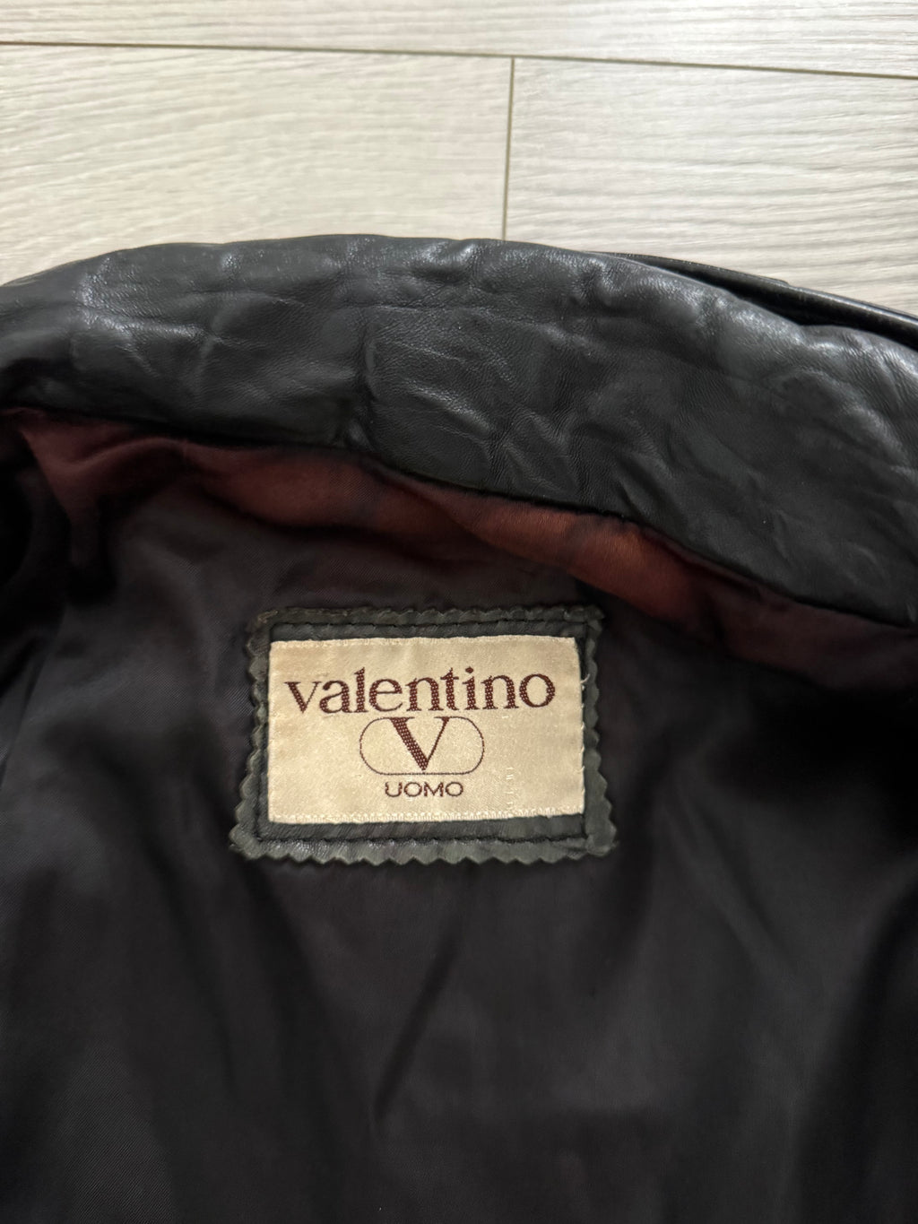 Valentino 1980s Panelled Leather Bomber Jacket - Size M
